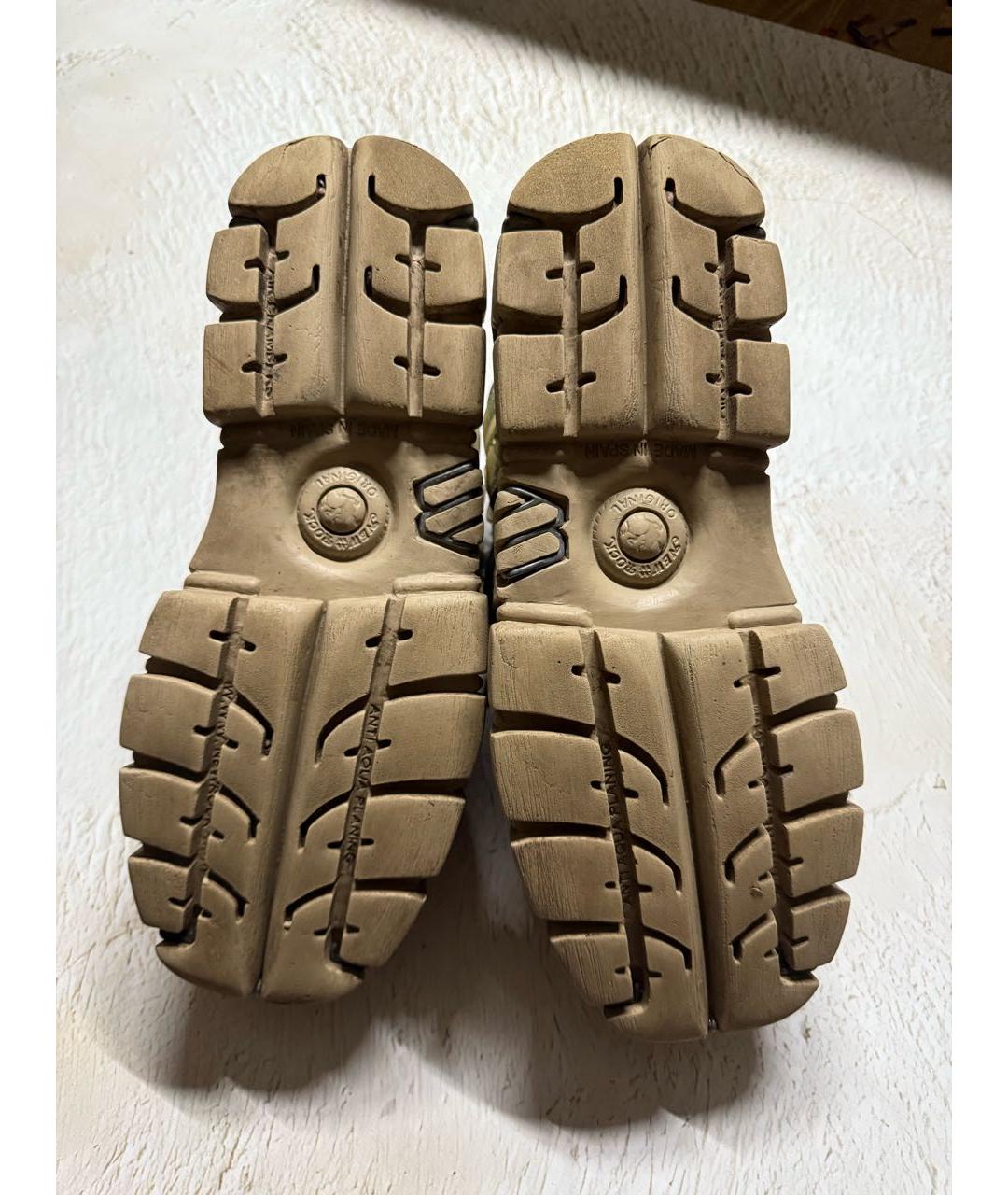 VETEMENTS Зеленые кожаные низкие кроссовки / кеды, фото 4