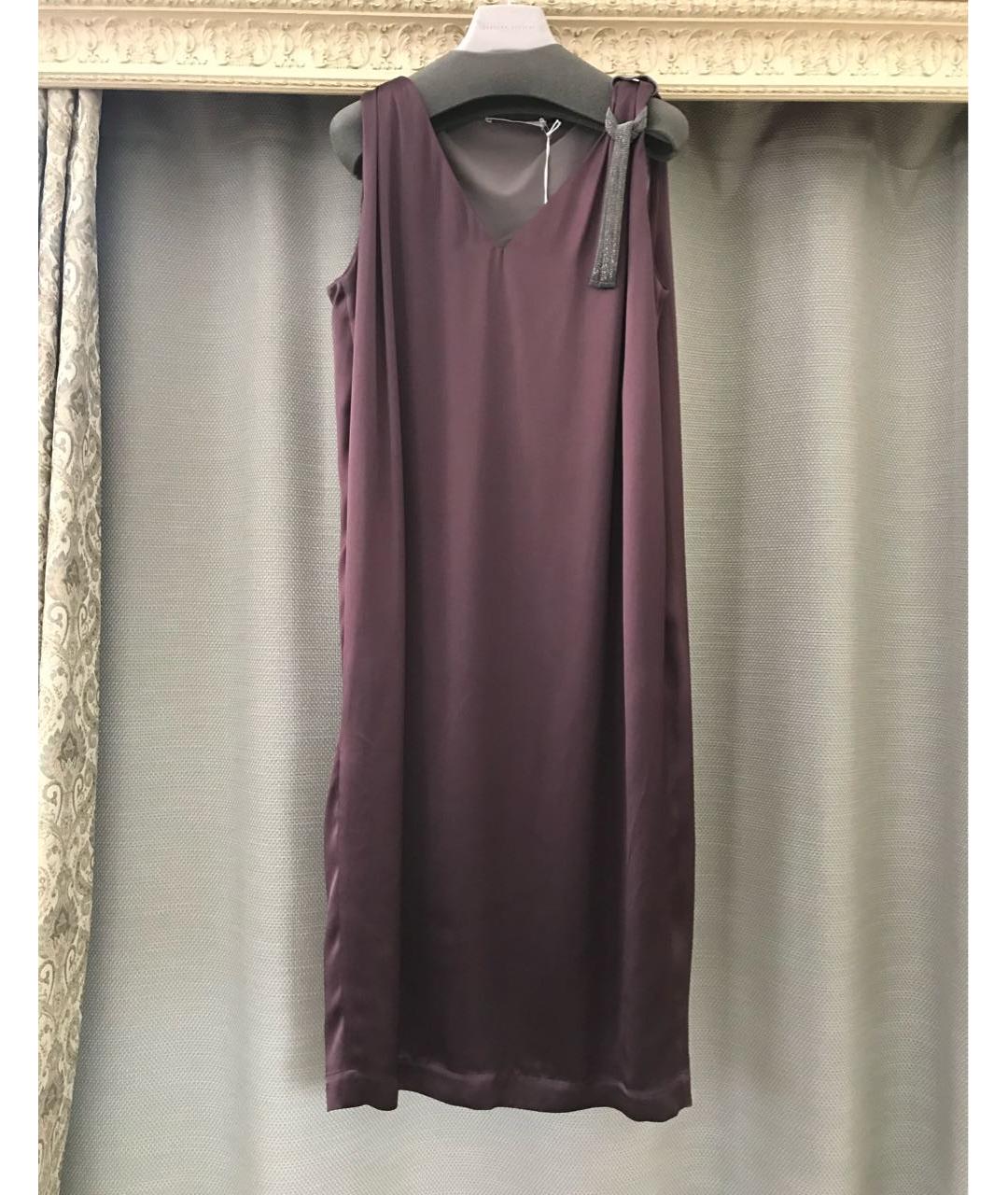 FABIANA FILIPPI Бордовое вискозное вечернее платье, фото 7