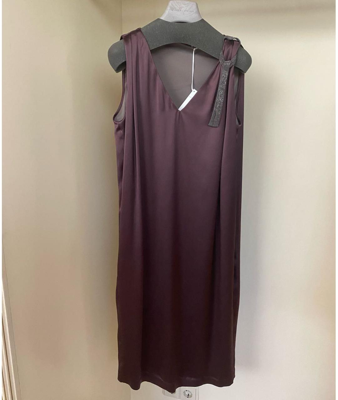 FABIANA FILIPPI Бордовое вискозное вечернее платье, фото 9