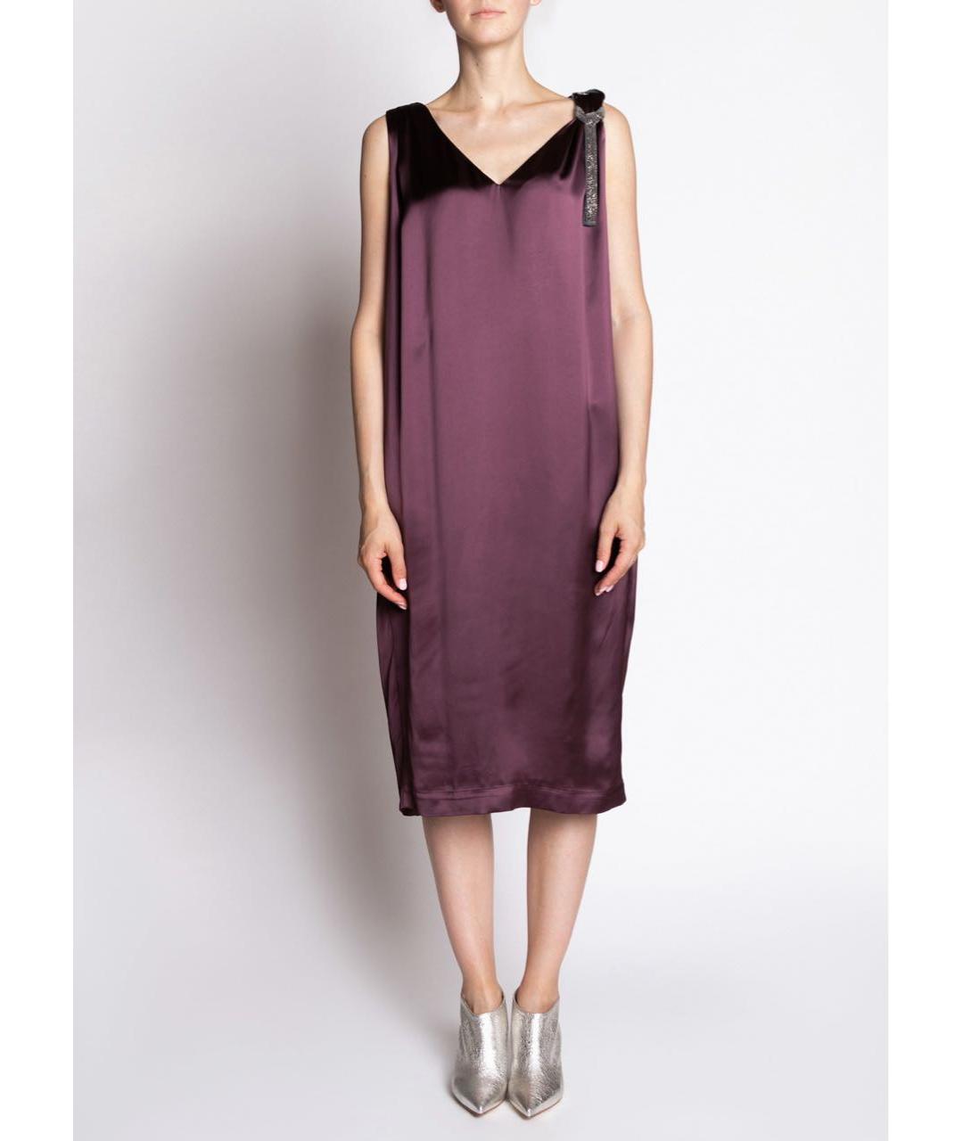 FABIANA FILIPPI Бордовое вискозное вечернее платье, фото 2