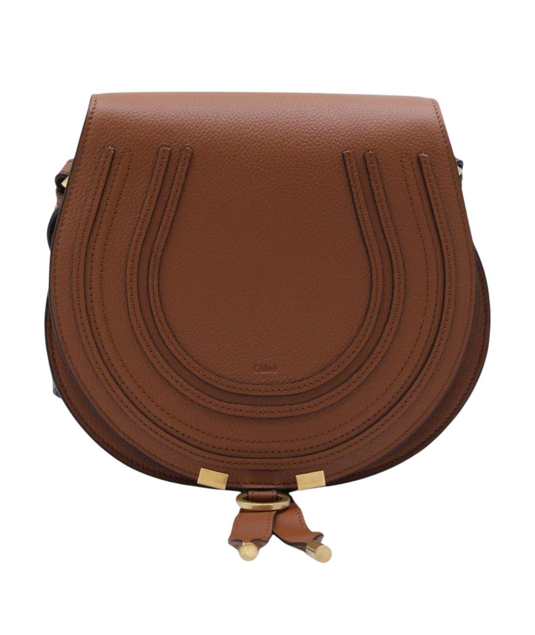 CHLOE Коричневая кожаная сумка через плечо, фото 1