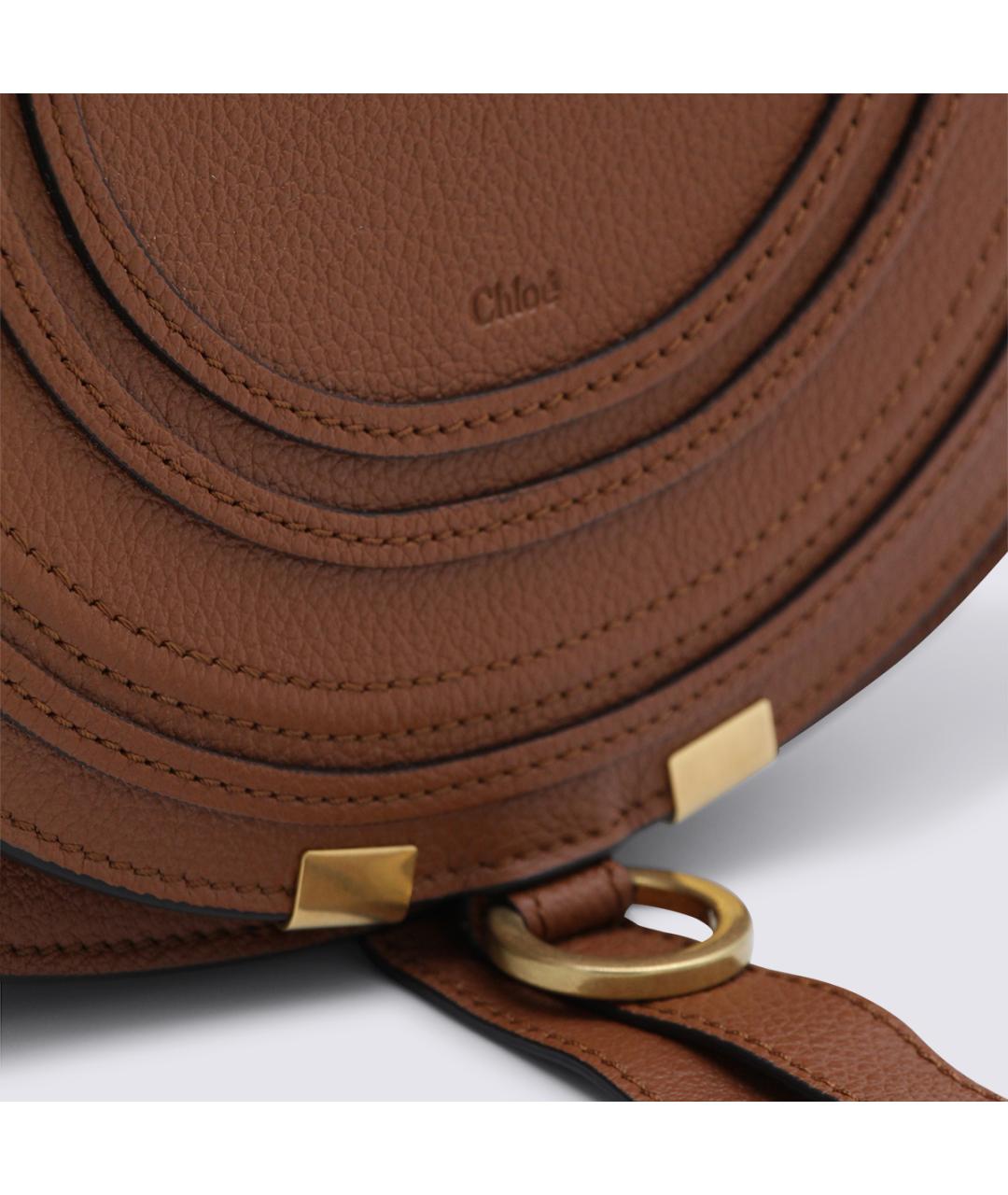 CHLOE Коричневая кожаная сумка через плечо, фото 4