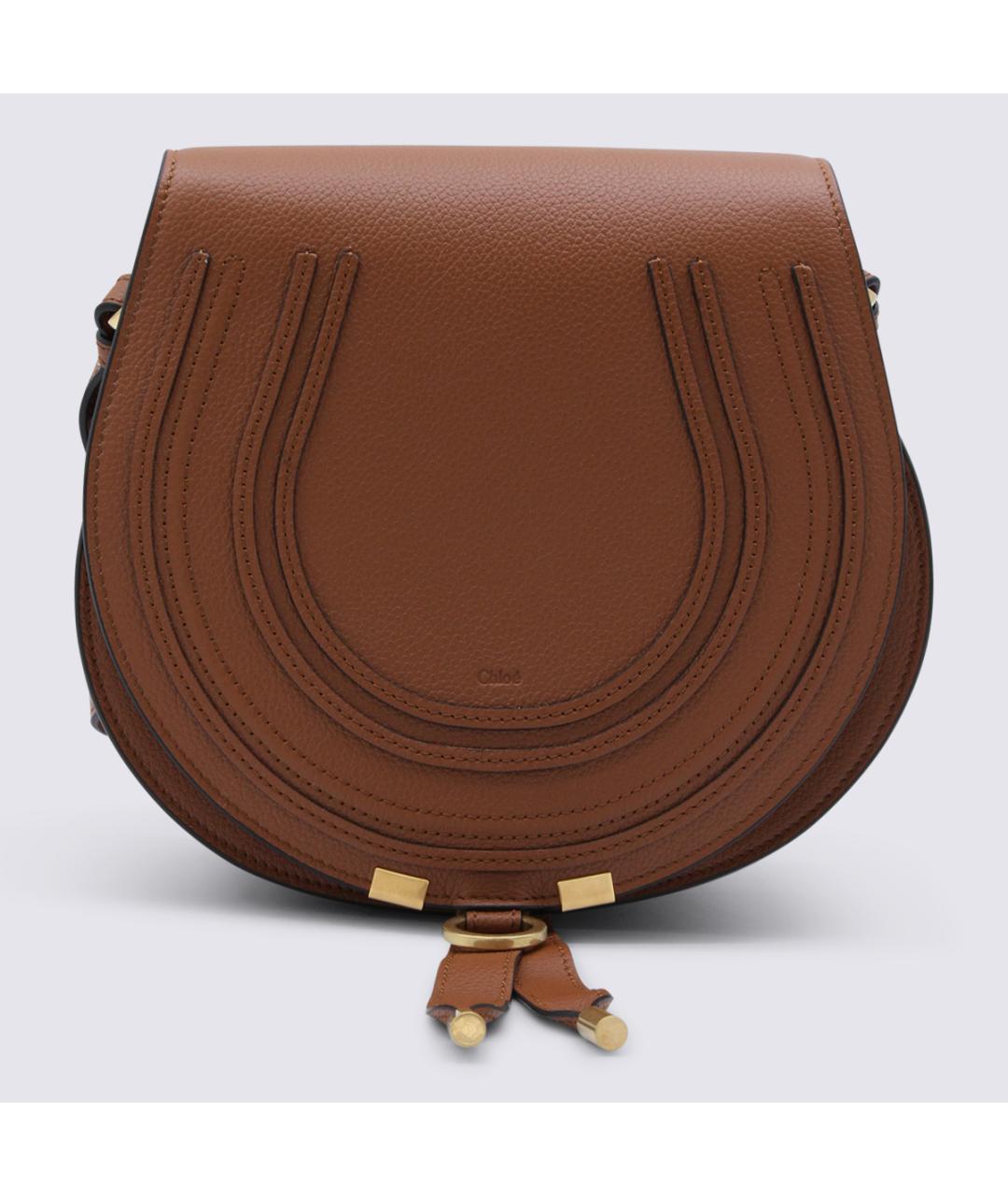 CHLOE Коричневая кожаная сумка через плечо, фото 5
