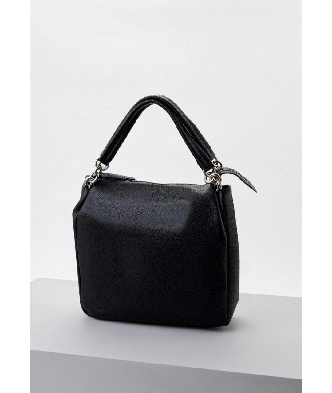COCCINELLE Черная кожаная сумка с короткими ручками, фото 6