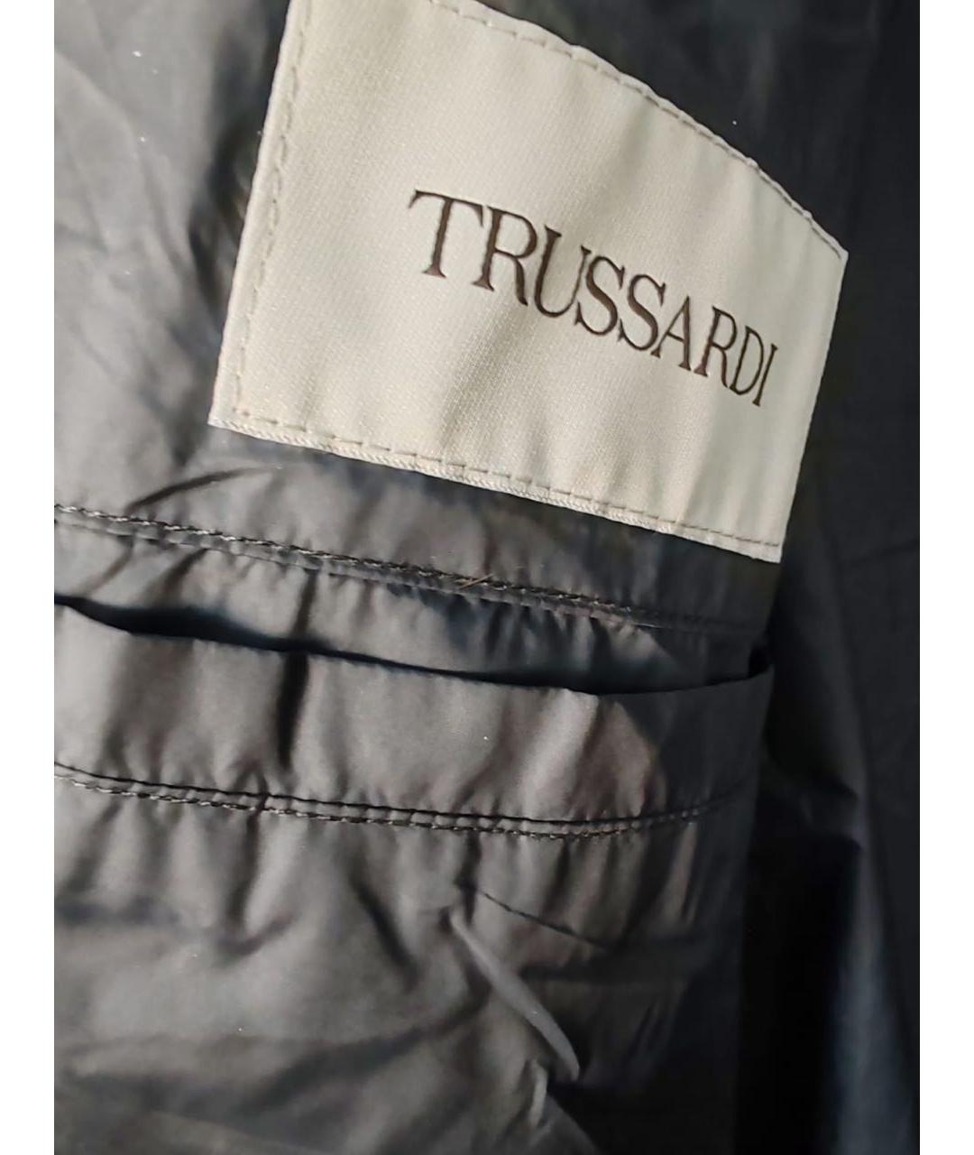 TRUSSARDI Серый полиэстеровый пуховик, фото 4