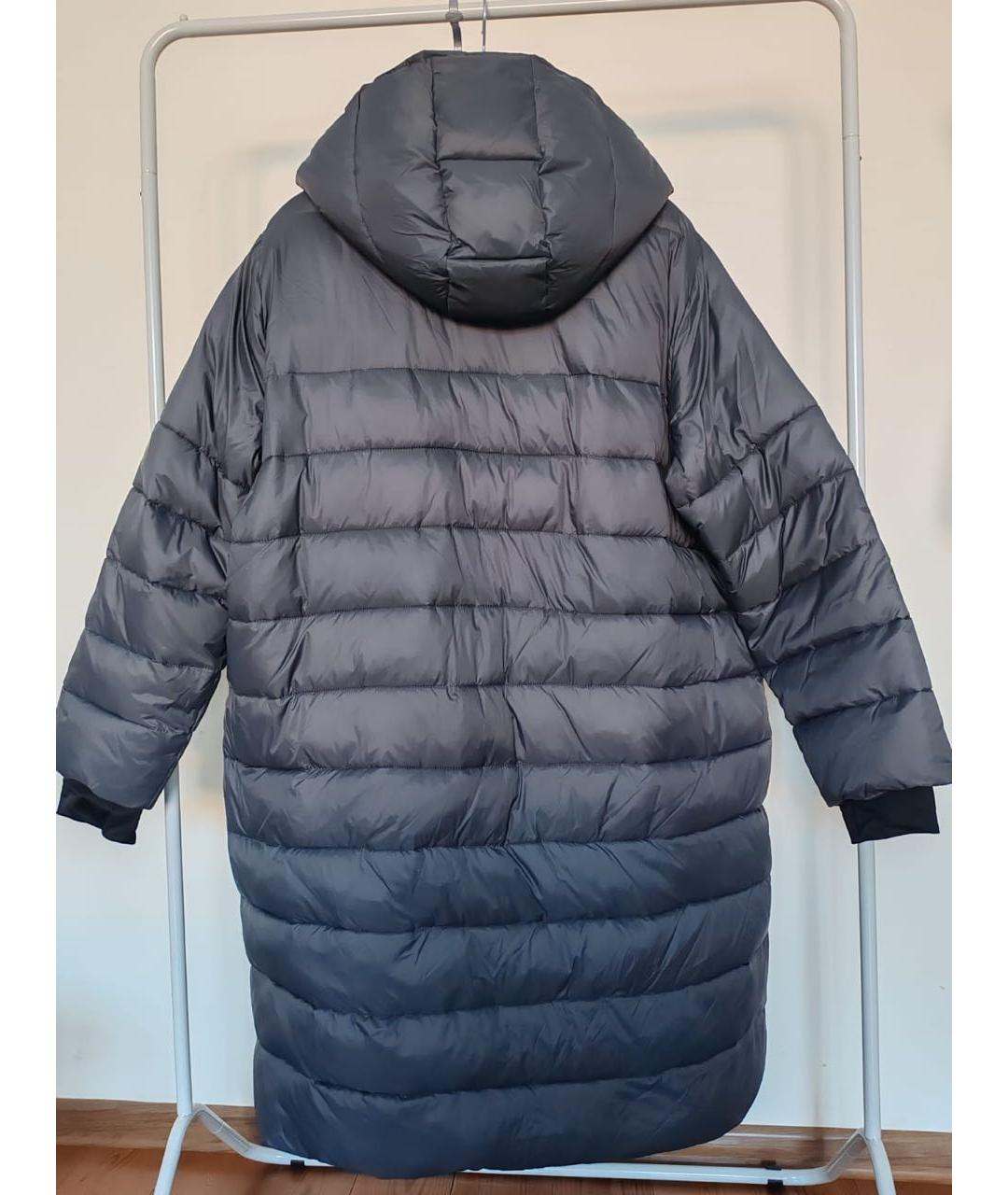 TRUSSARDI Серый полиэстеровый пуховик, фото 2
