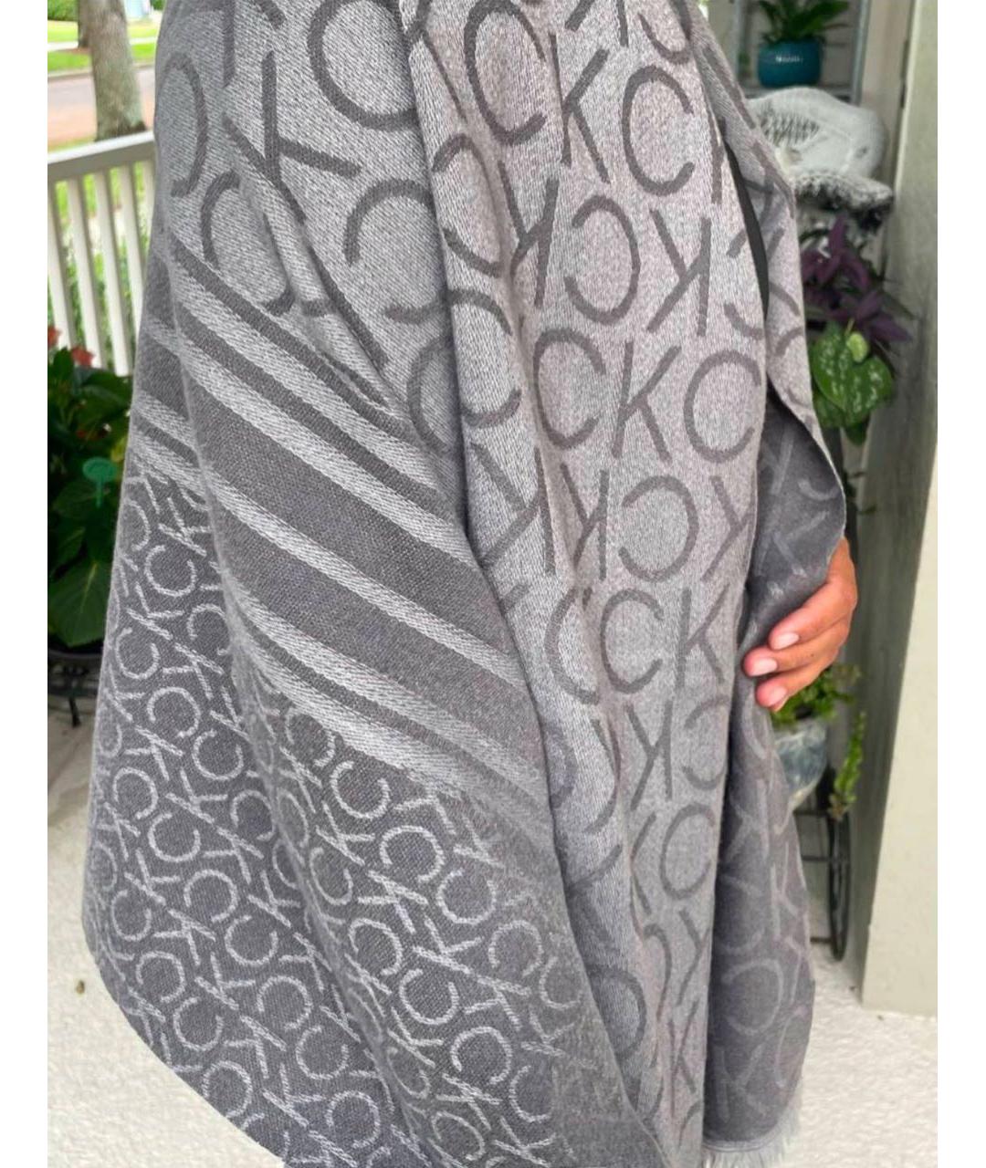 CALVIN KLEIN Серый шарф, фото 5