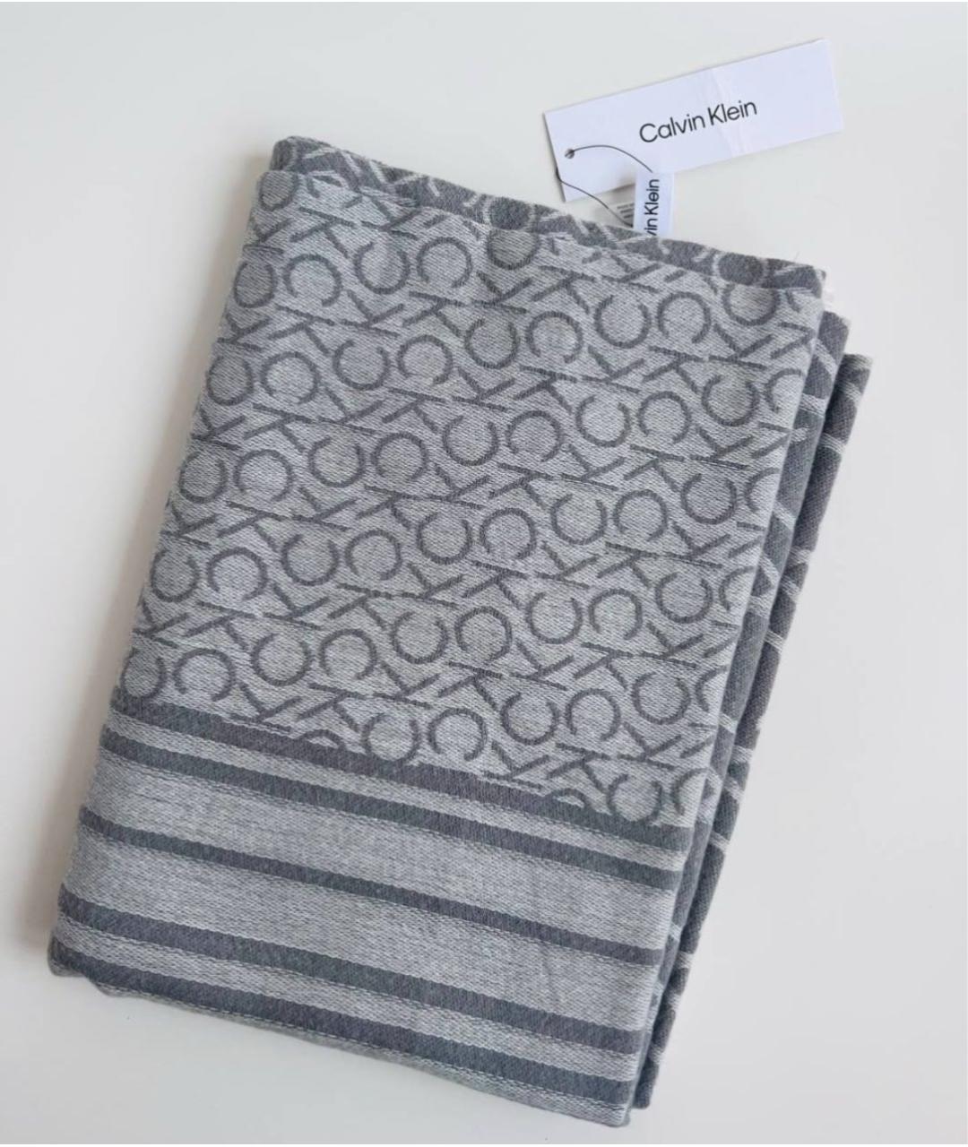 CALVIN KLEIN Серый шарф, фото 9