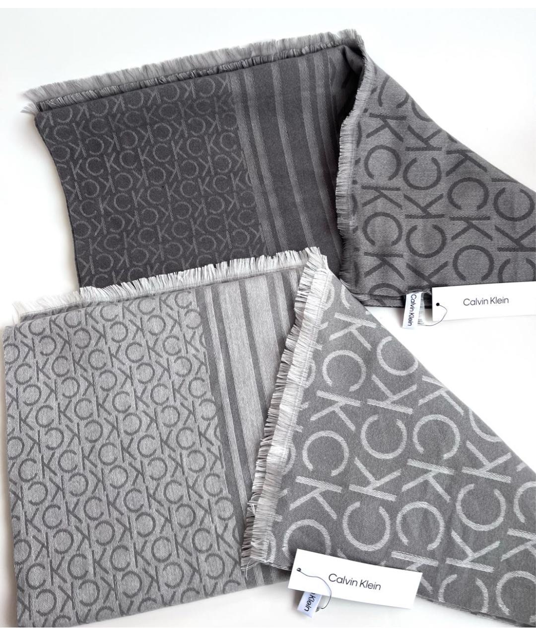 CALVIN KLEIN Серый шарф, фото 8