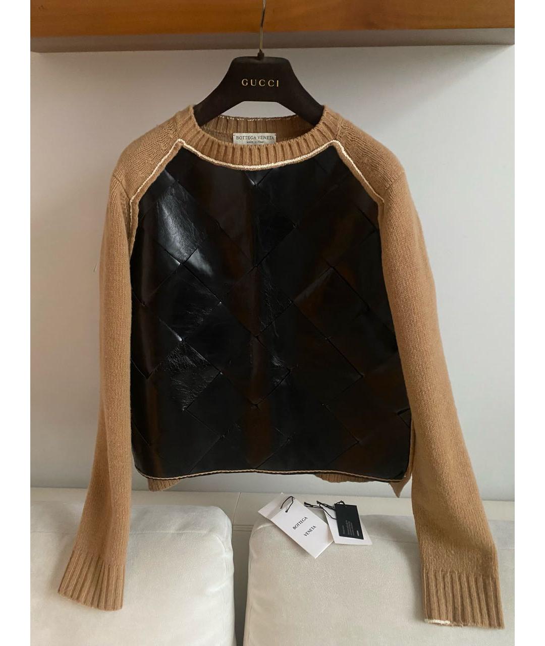 BOTTEGA VENETA Бежевый кашемировый джемпер / свитер, фото 2