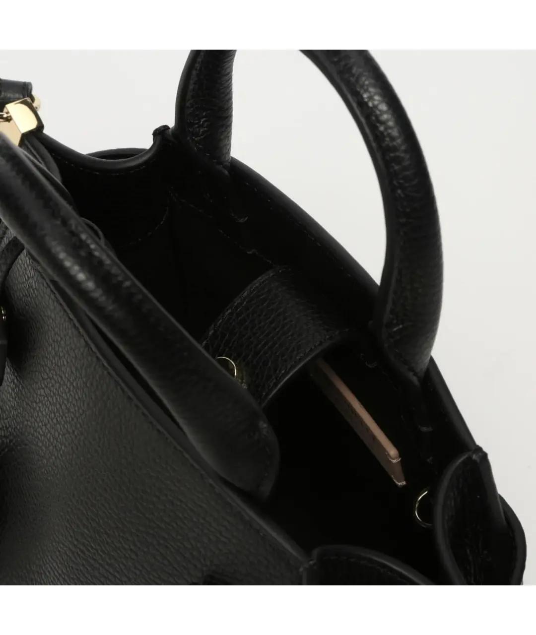 COCCINELLE Черная кожаная сумка с короткими ручками, фото 3