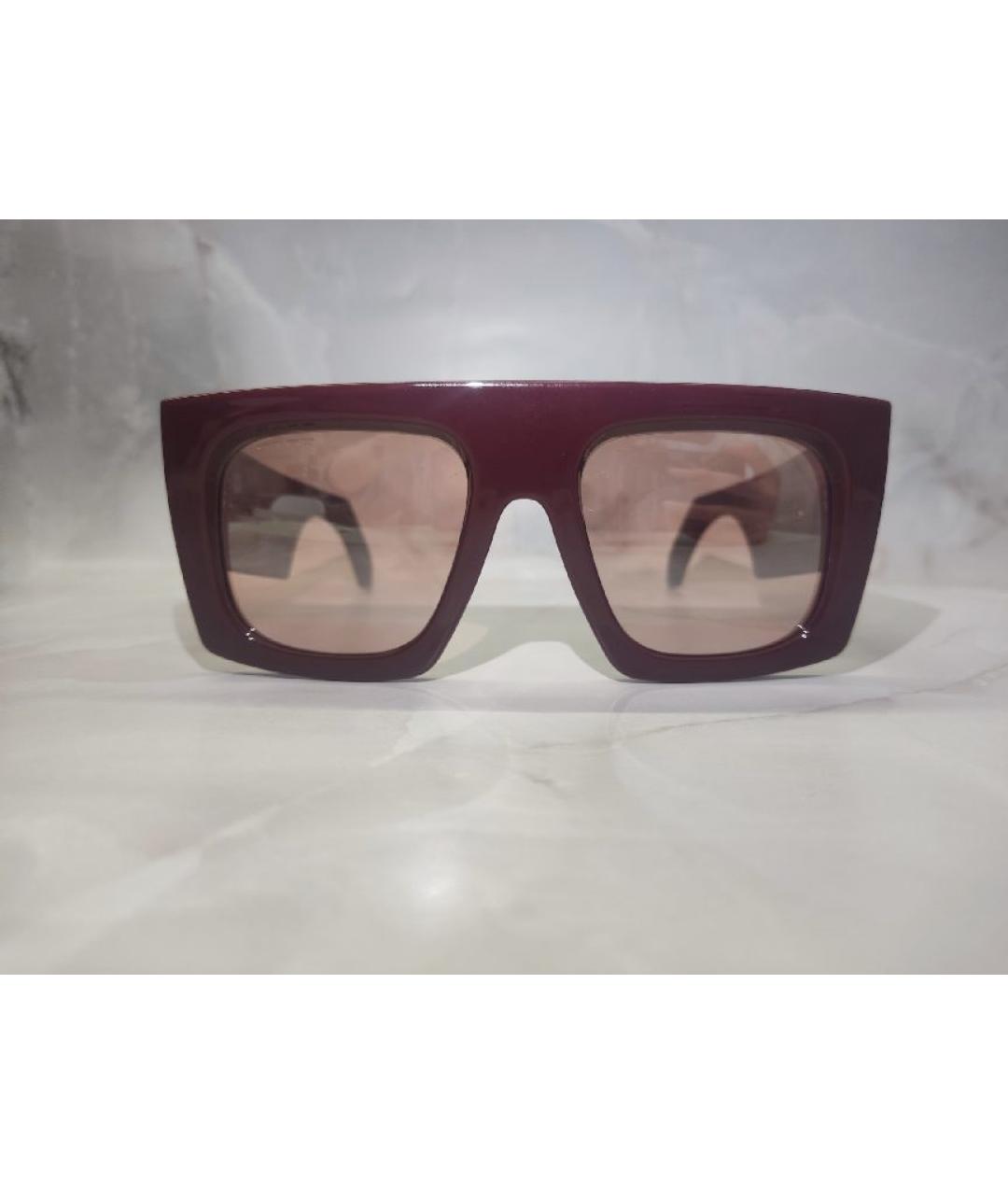 ETRO Бордовые пластиковые солнцезащитные очки, фото 6