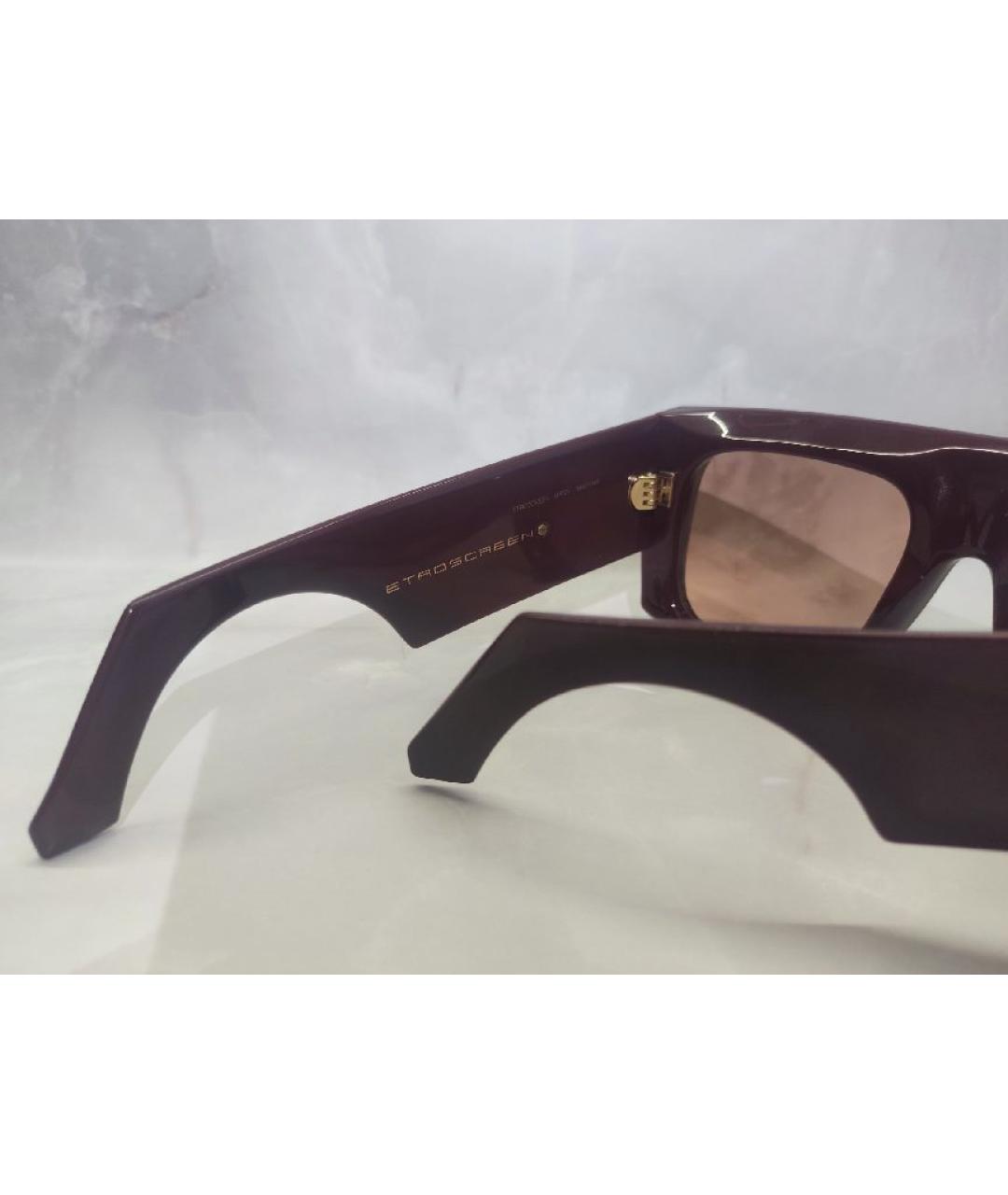 ETRO Бордовые пластиковые солнцезащитные очки, фото 5