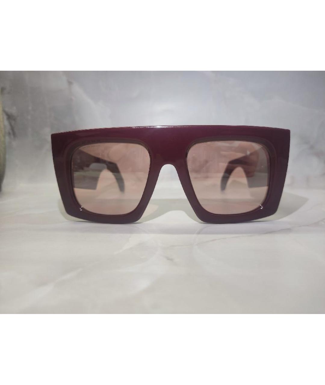 ETRO Бордовые пластиковые солнцезащитные очки, фото 7