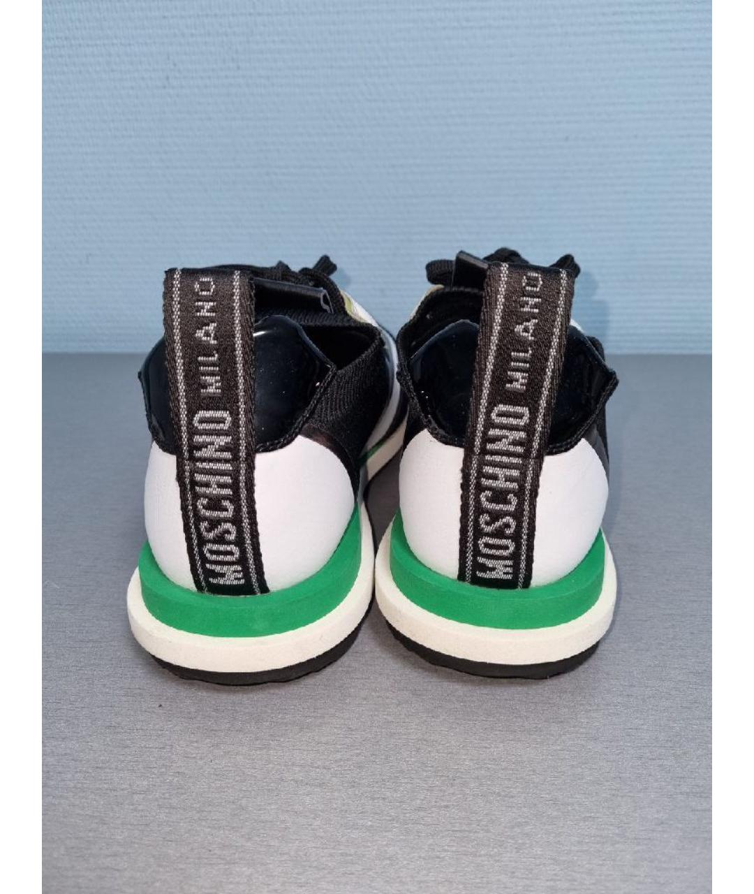 MOSCHINO Черные низкие кроссовки / кеды, фото 4