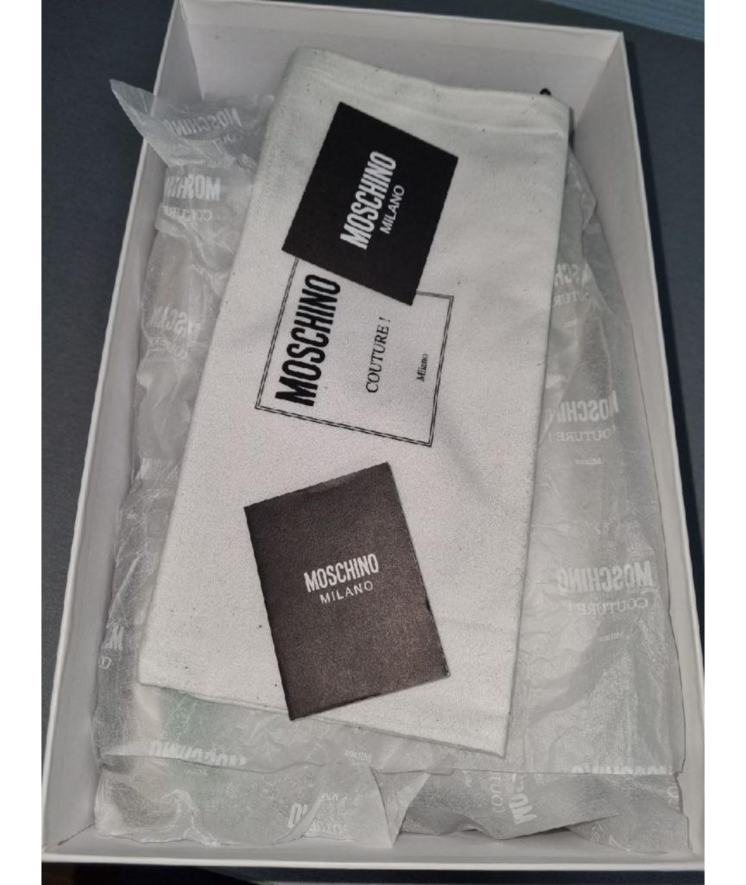 MOSCHINO Черные низкие кроссовки / кеды, фото 9