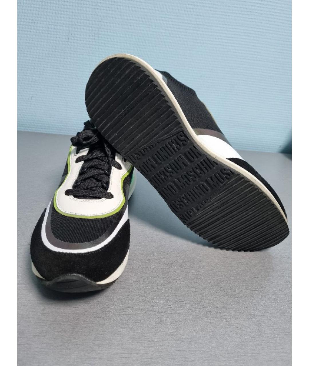 MOSCHINO Черные низкие кроссовки / кеды, фото 7