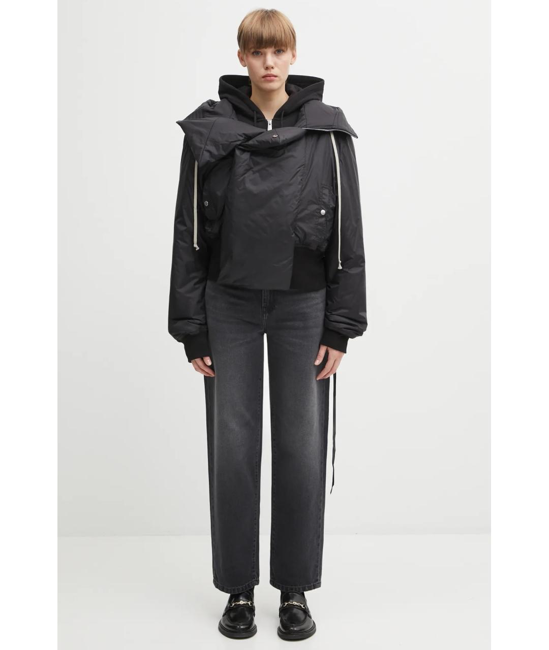 RICK OWENS DRKSHDW Черная полиэстеровая куртка, фото 2