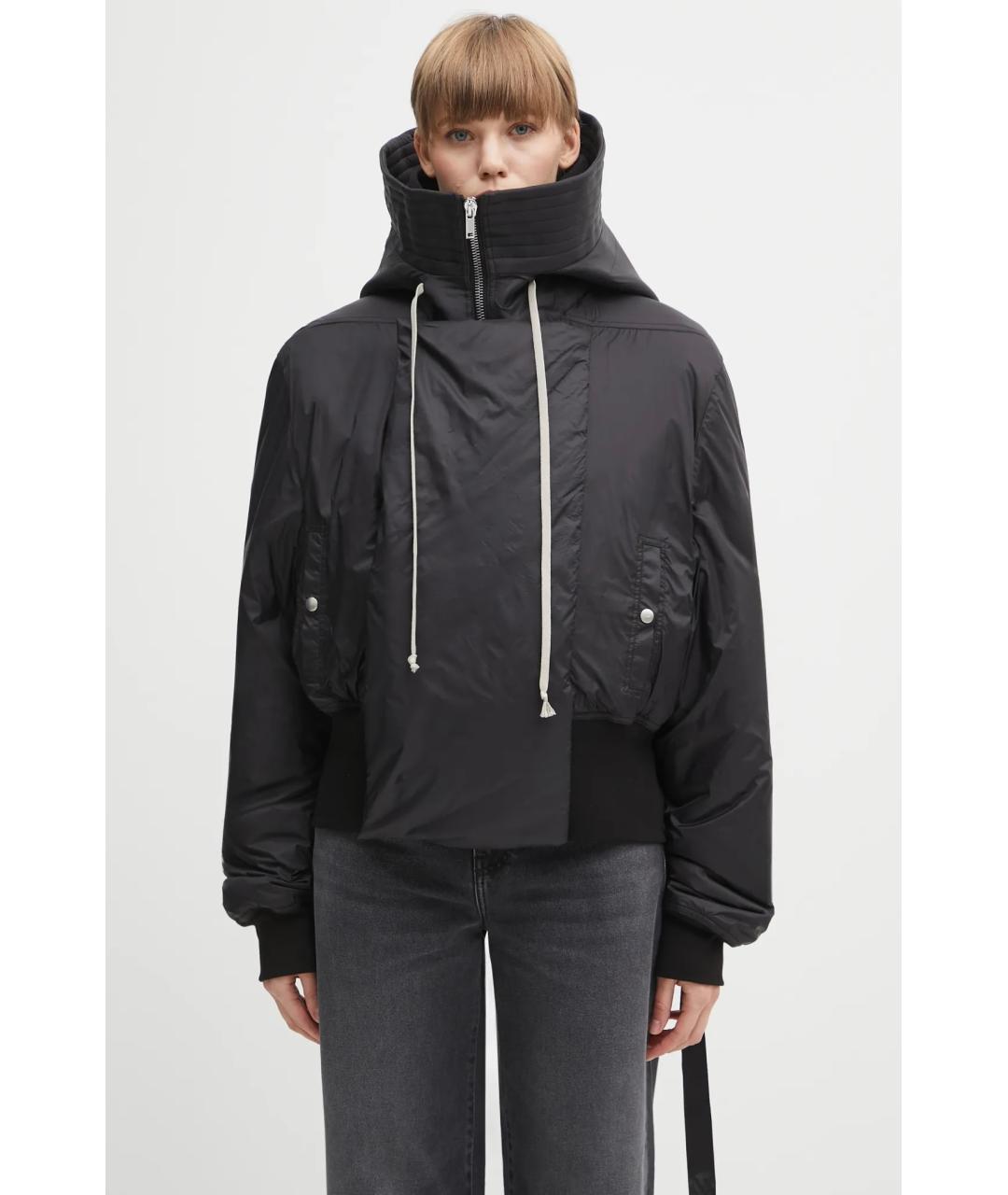 RICK OWENS DRKSHDW Черная полиэстеровая куртка, фото 3