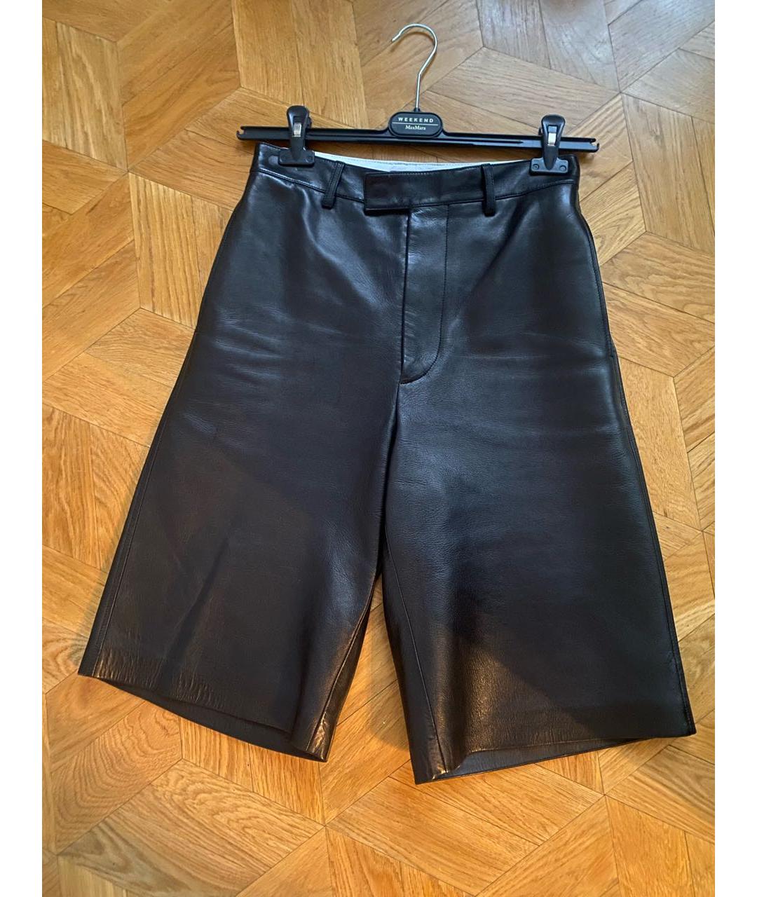 BOTTEGA VENETA Черные кожаные кюлоты, фото 2