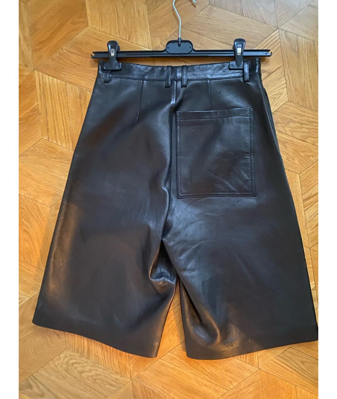 BOTTEGA VENETA Черные кожаные кюлоты, фото 3