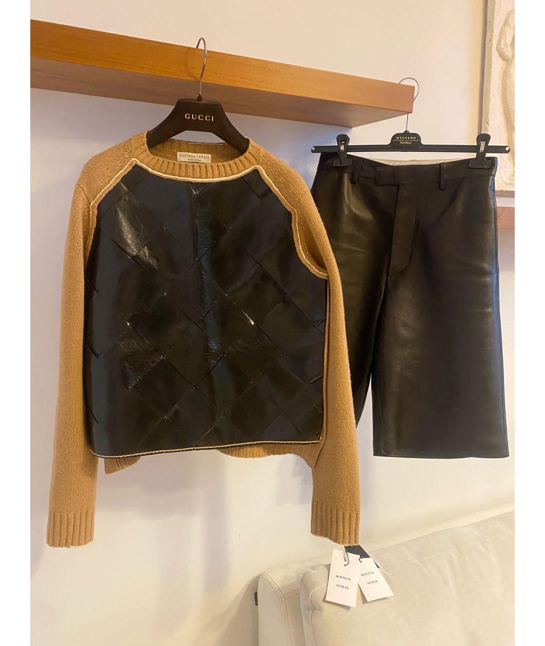 BOTTEGA VENETA Черные кожаные кюлоты, фото 7