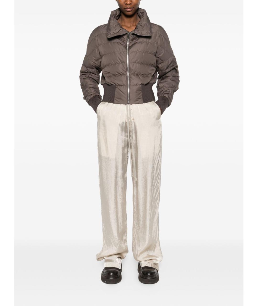 MONCLER Серый синтетический пуховик, фото 5