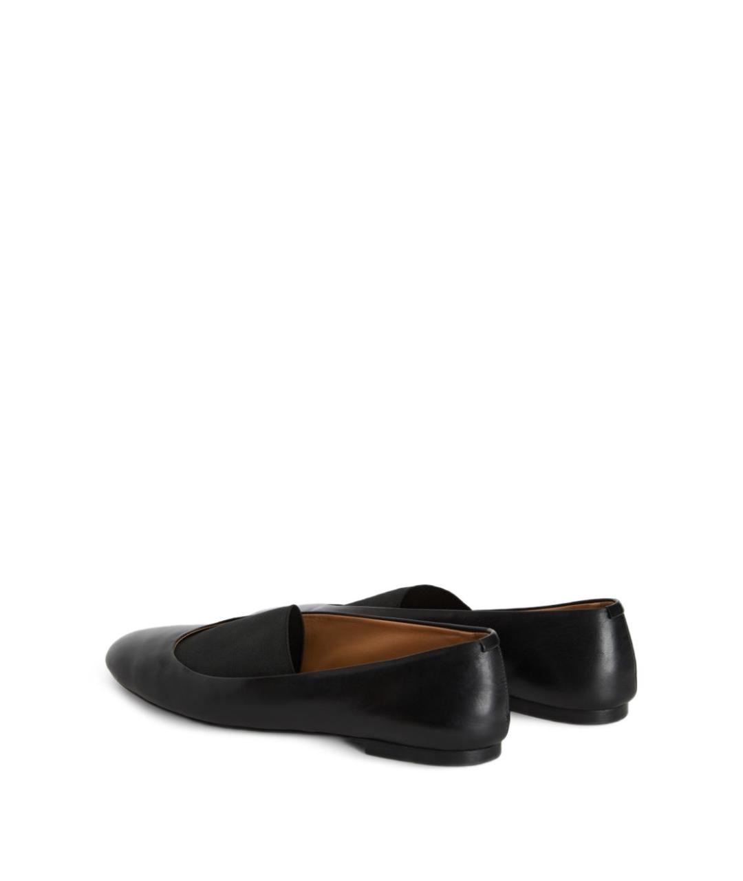 JIL SANDER Черные кожаные балетки, фото 3