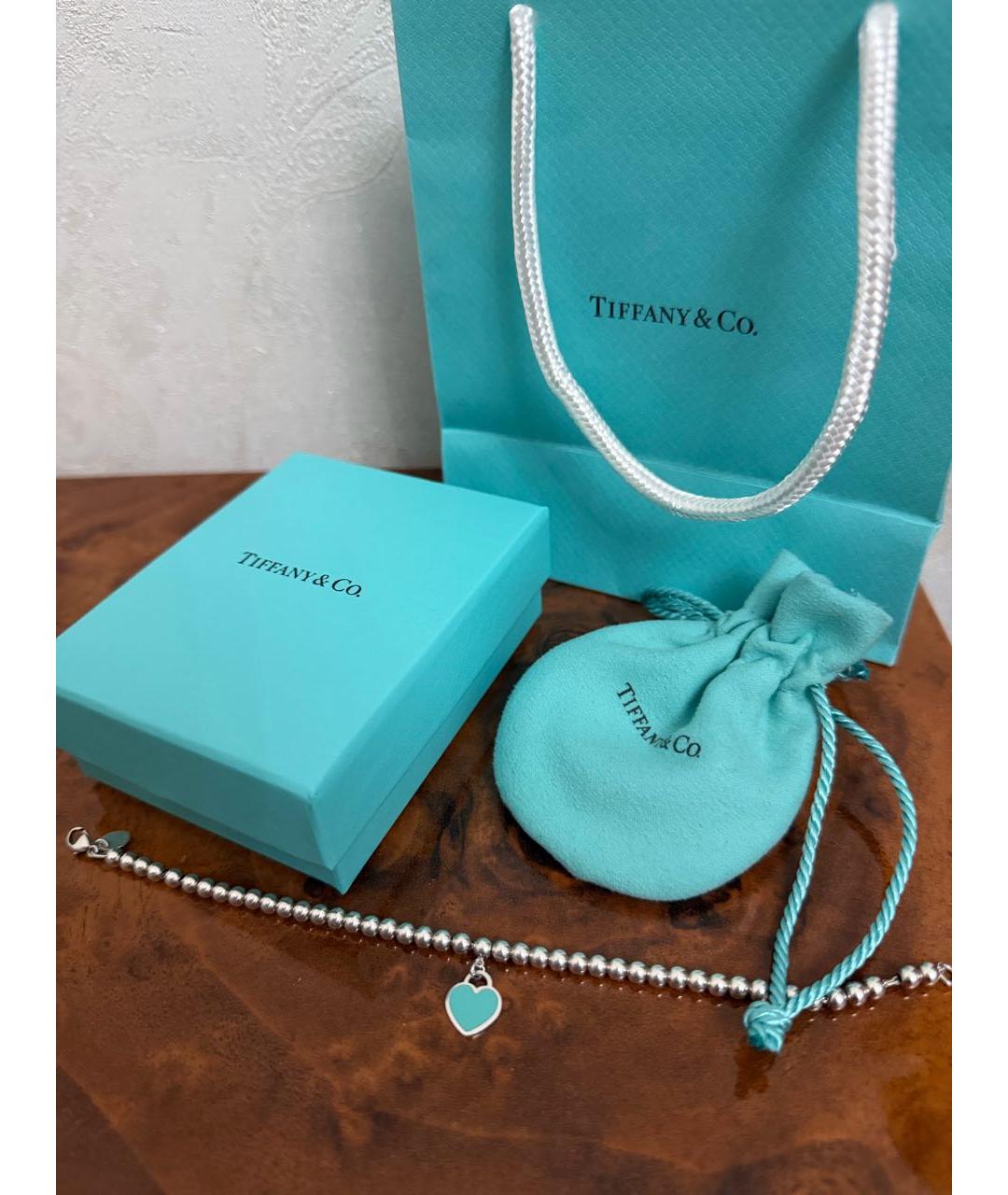 TIFFANY&CO Бирюзовый серебряный браслет, фото 3