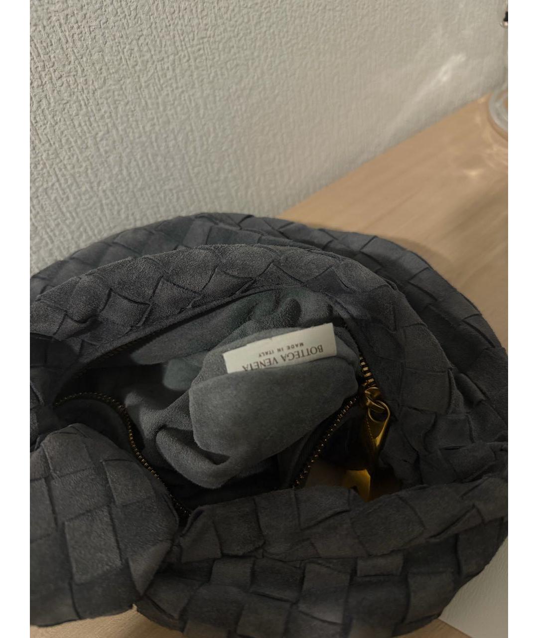 BOTTEGA VENETA Серая замшевая сумка с короткими ручками, фото 2