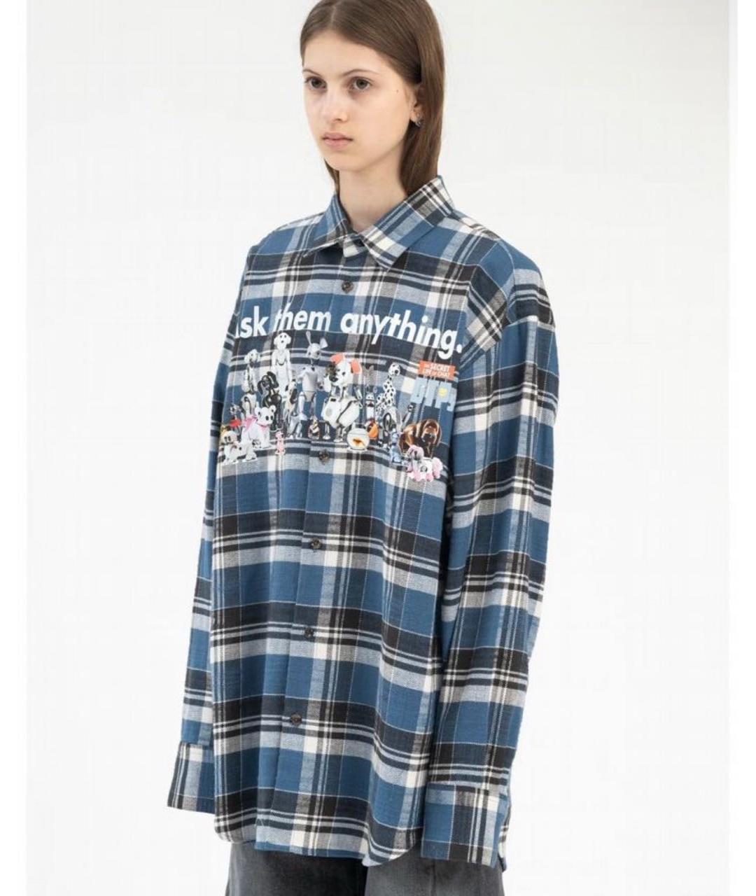 DOUBLET Синяя хлопковая рубашка, фото 3