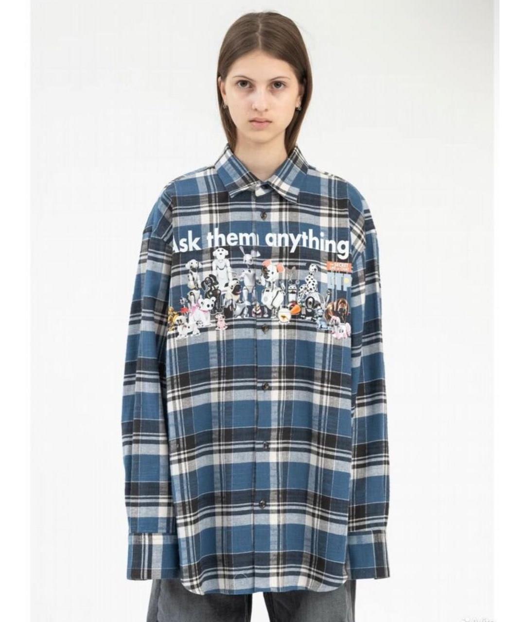 DOUBLET Синяя хлопковая рубашка, фото 2