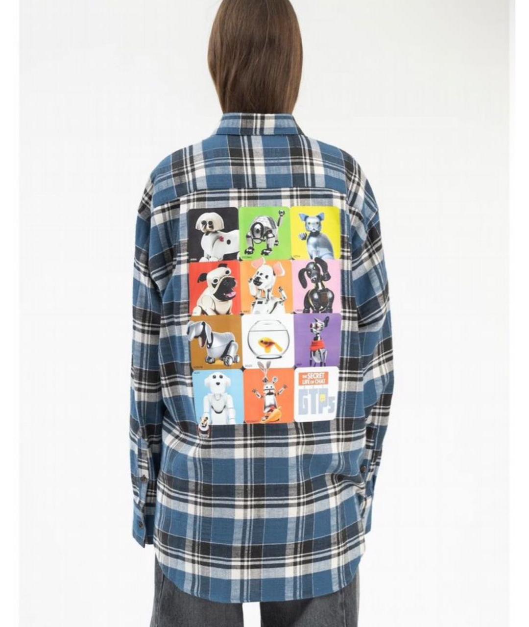 DOUBLET Синяя хлопковая рубашка, фото 4