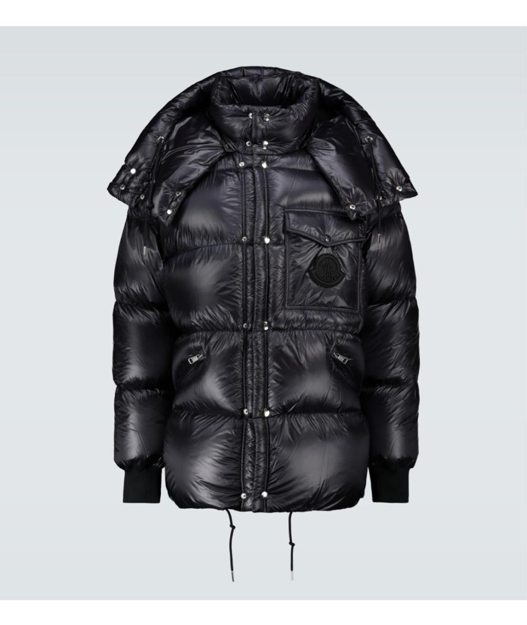 MONCLER Черный пуховик, фото 5