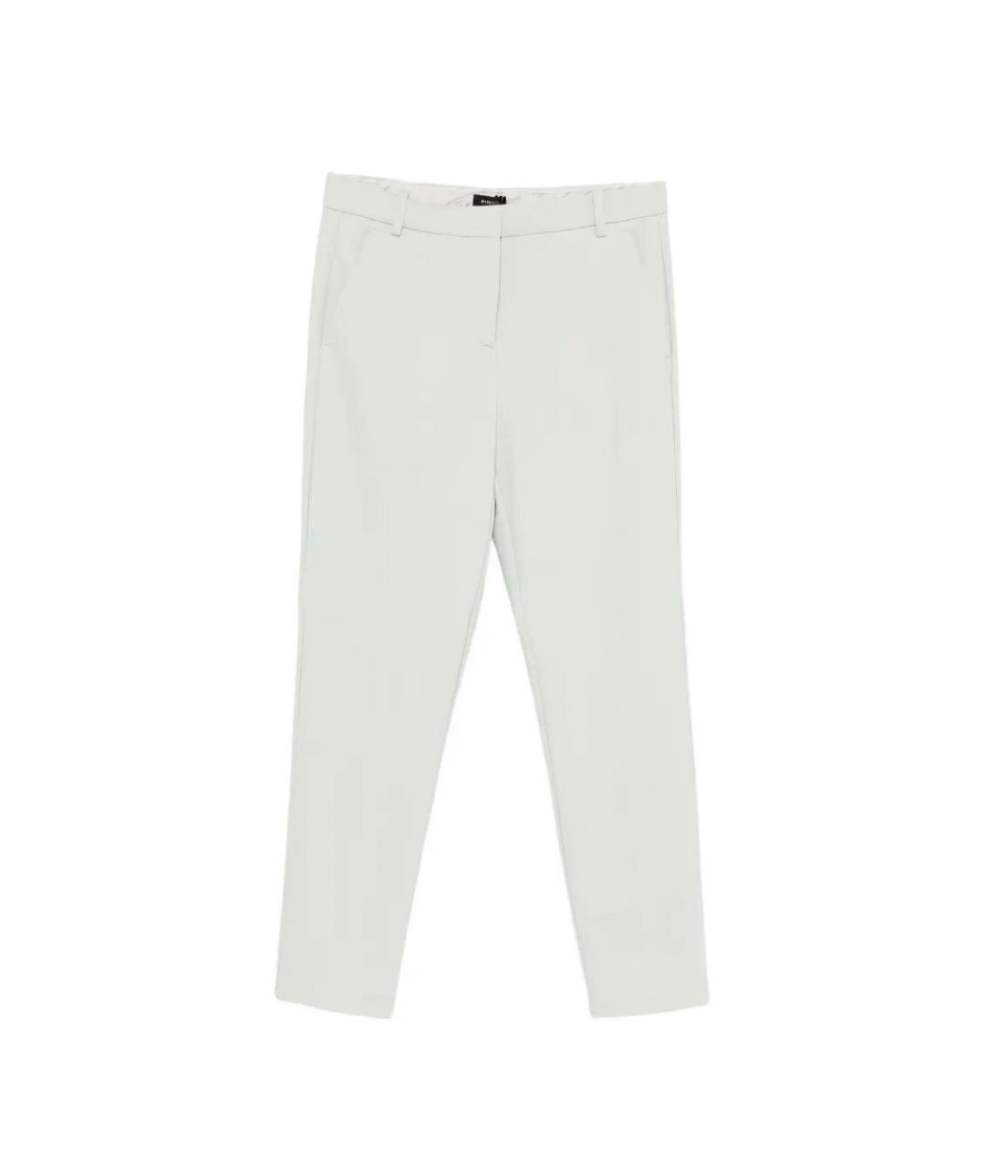 PINKO Белые вискозные брюки узкие, фото 1