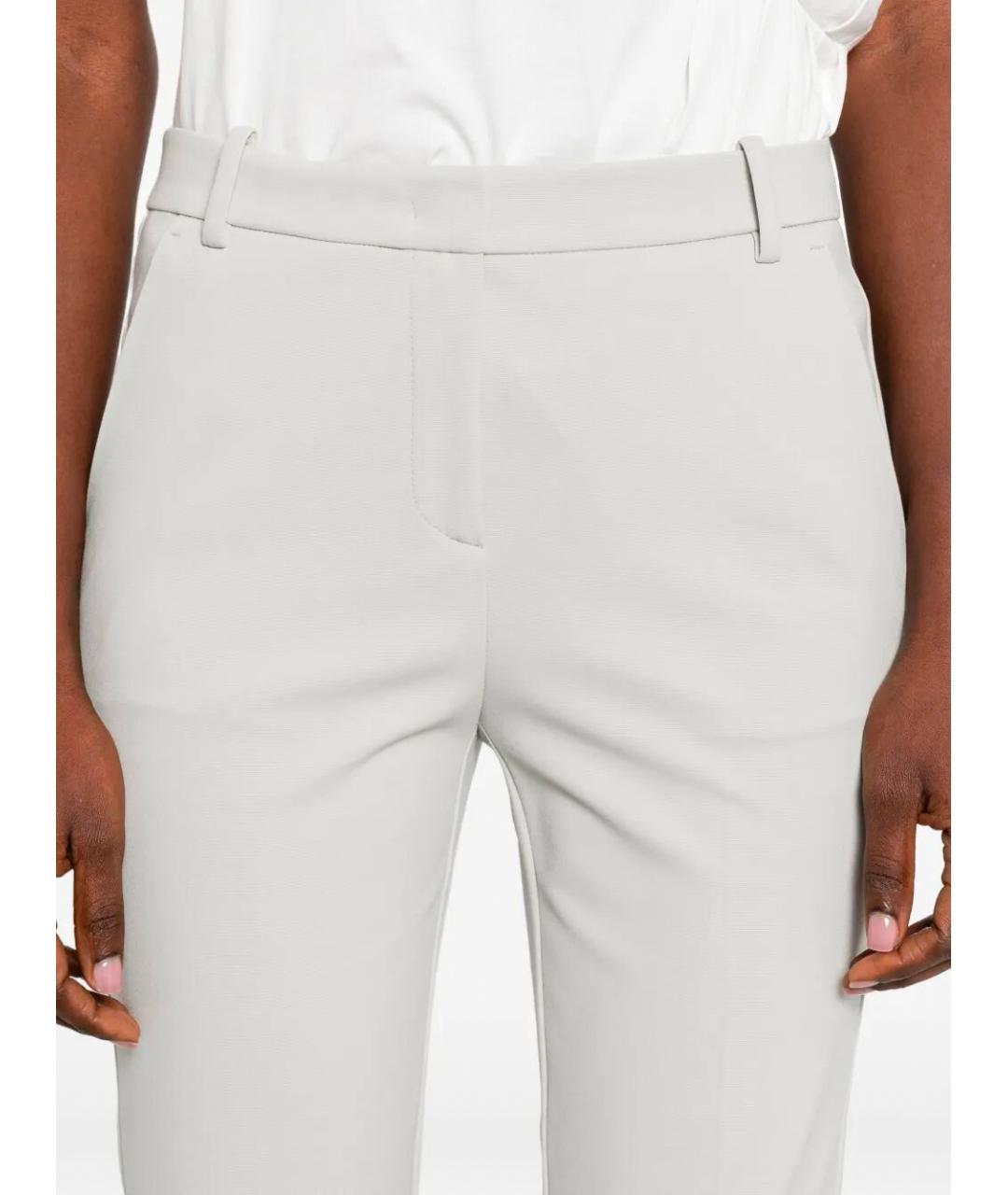 PINKO Белые вискозные брюки узкие, фото 4