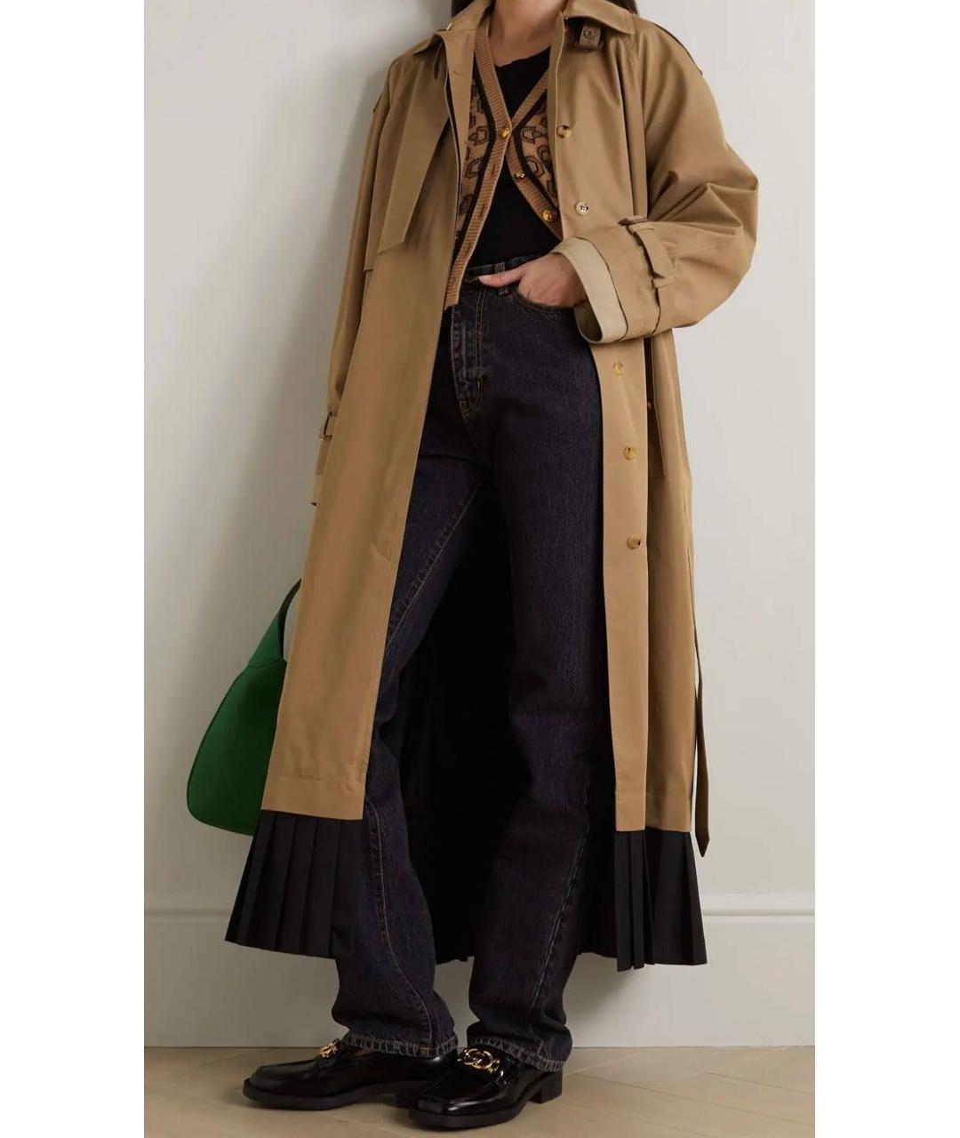 GUCCI Коричневый хлопковый тренч/плащ, фото 6