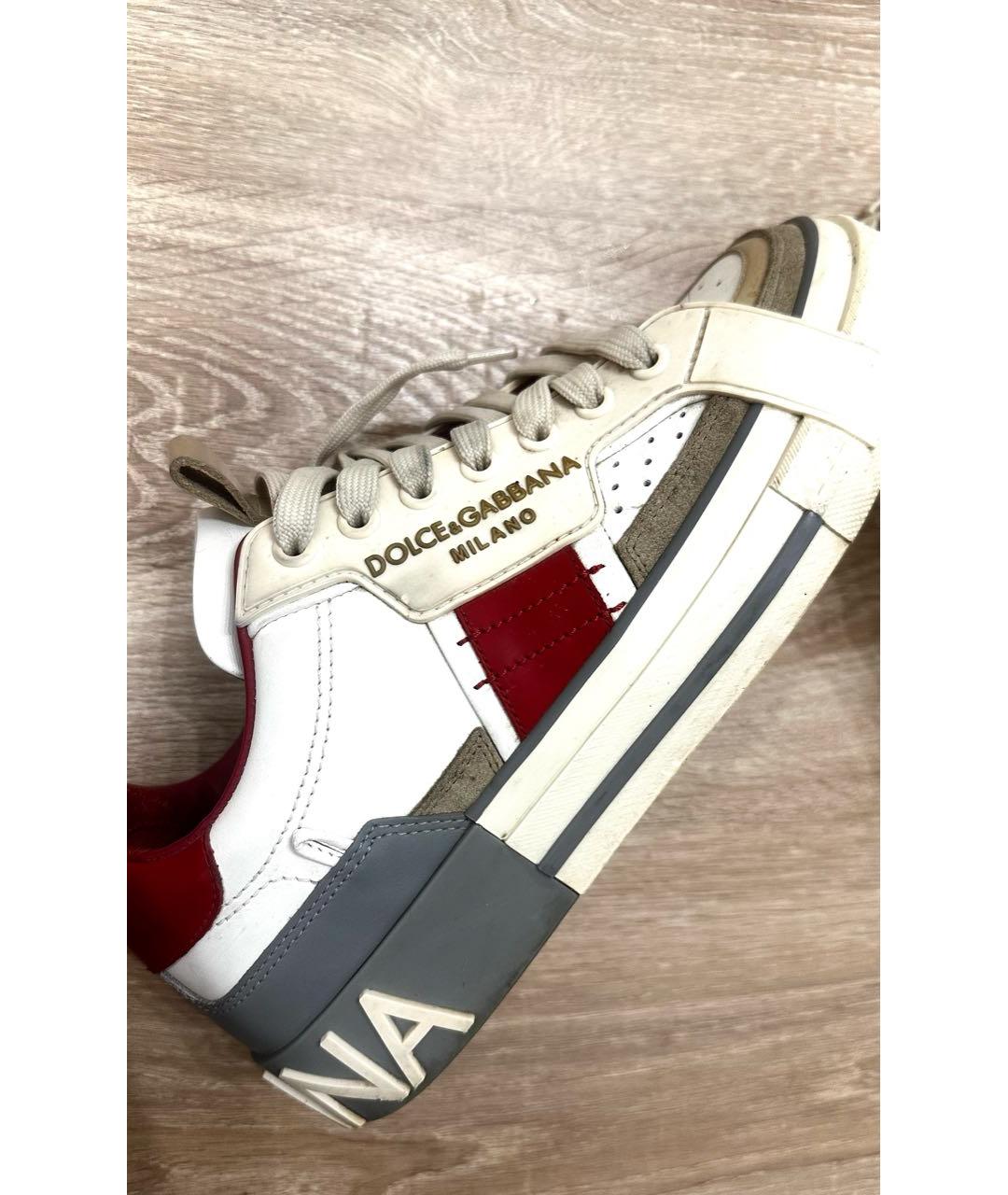 DOLCE&GABBANA Мульти кожаные низкие кроссовки / кеды, фото 5