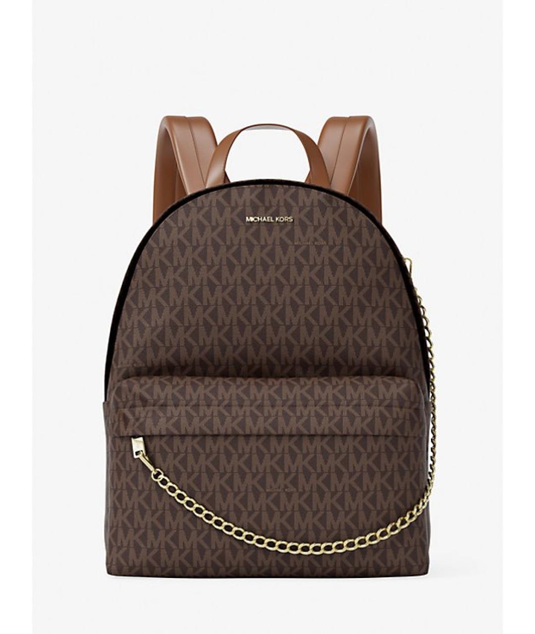 MICHAEL KORS Коричневый рюкзак из искусственной кожи, фото 5