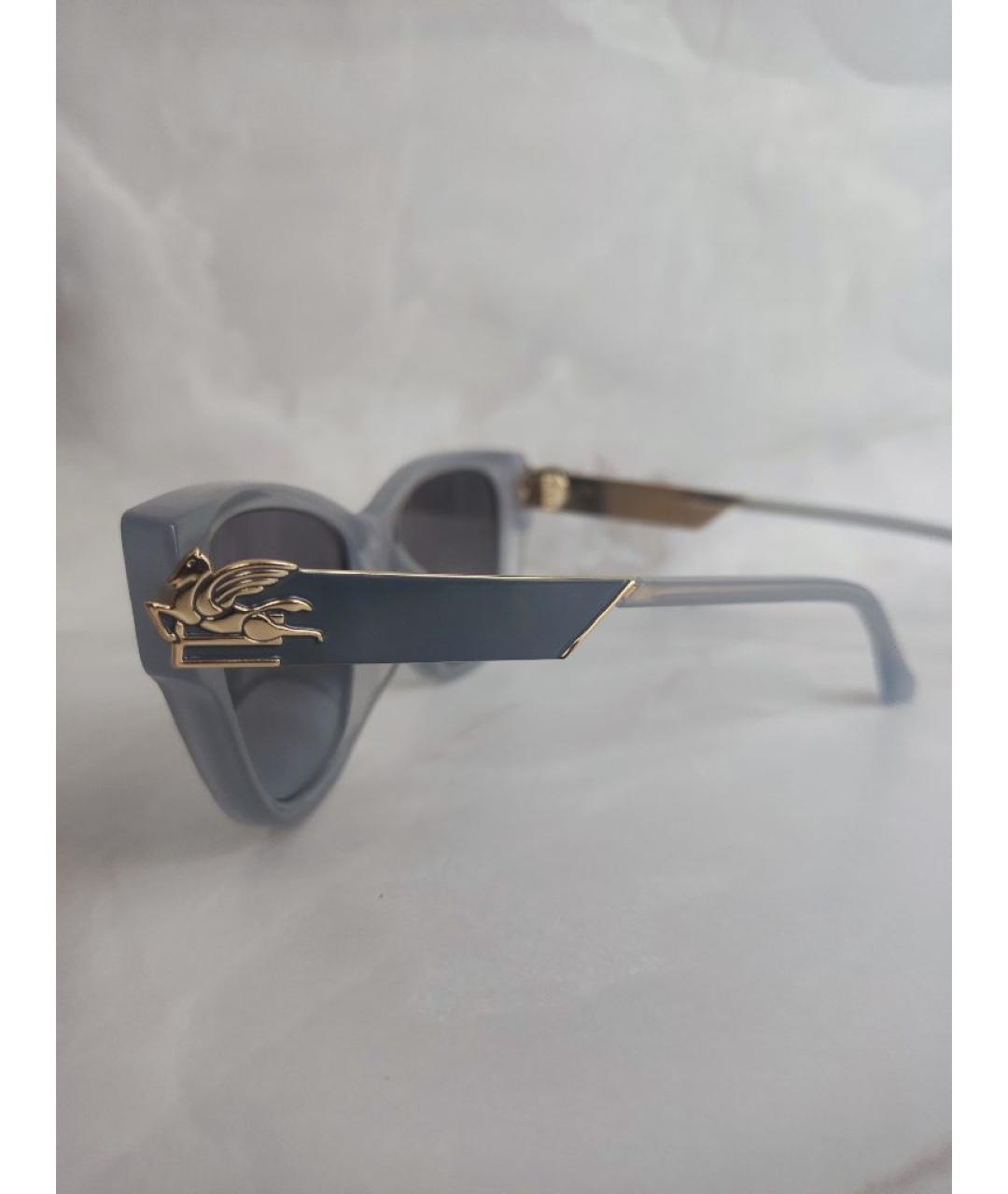 ETRO Голубые пластиковые солнцезащитные очки, фото 4