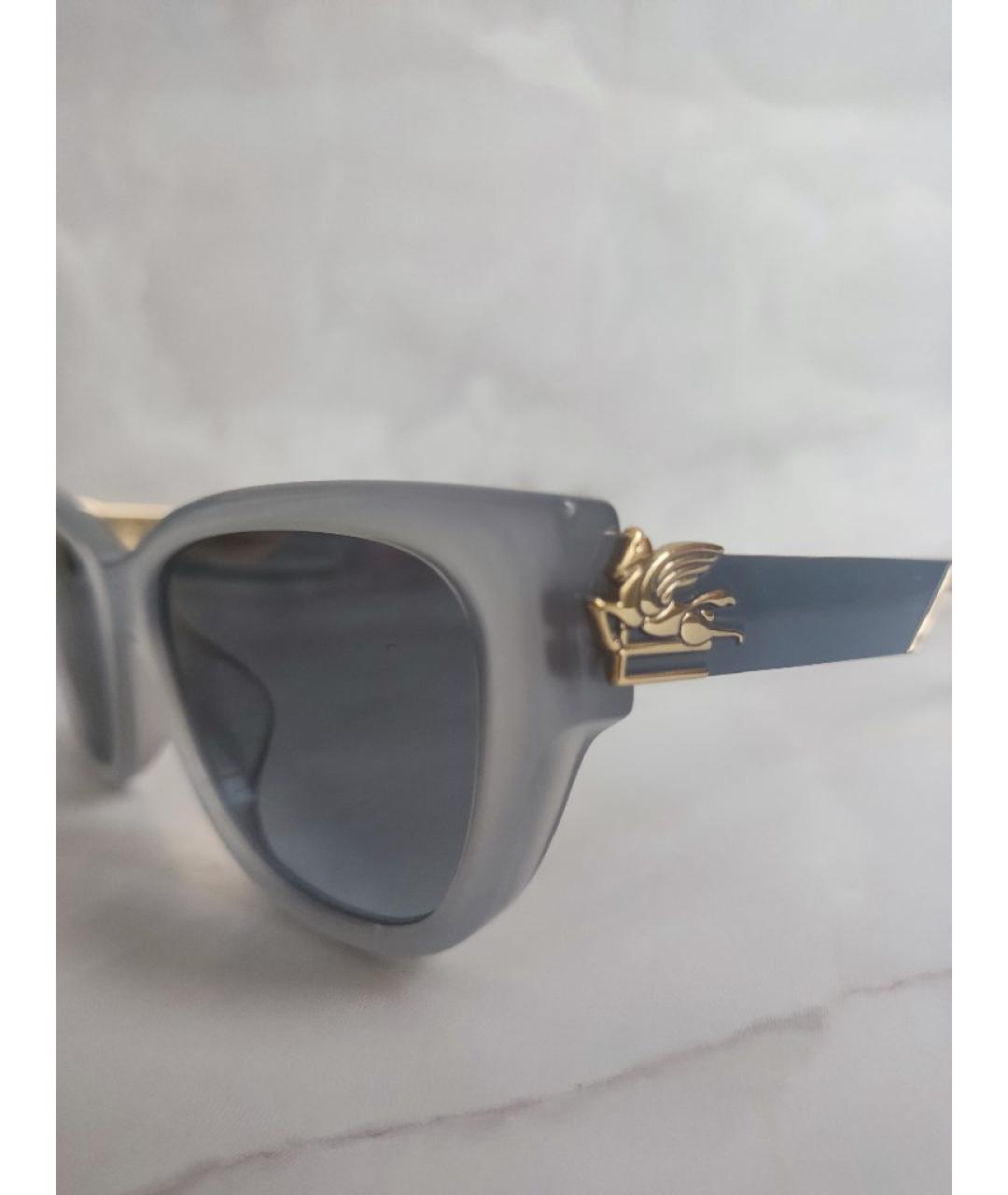 ETRO Голубые пластиковые солнцезащитные очки, фото 3