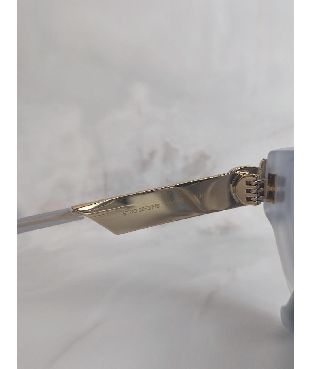 ETRO Голубые пластиковые солнцезащитные очки, фото 5