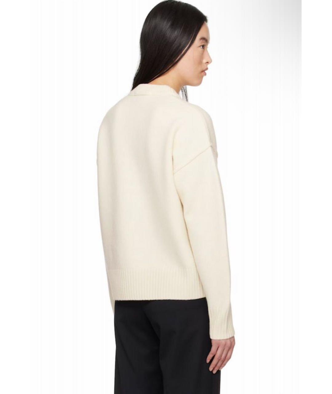 AMI ALEXANDRE MATTIUSSI Бежевый шерстяной джемпер / свитер, фото 5