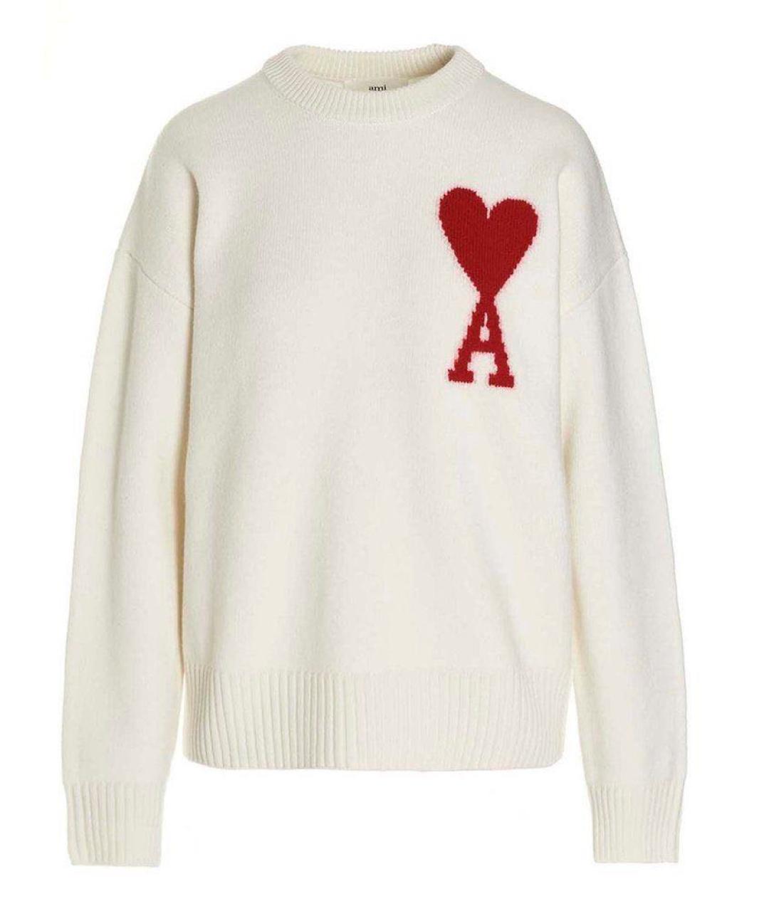 AMI ALEXANDRE MATTIUSSI Бежевый шерстяной джемпер / свитер, фото 1