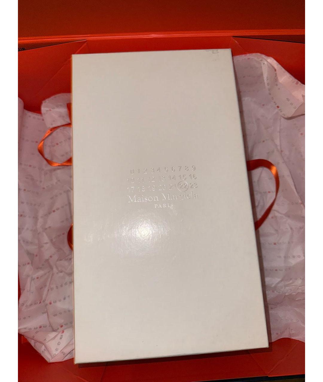 MAISON MARGIELA Черные кожаные кеды, фото 4