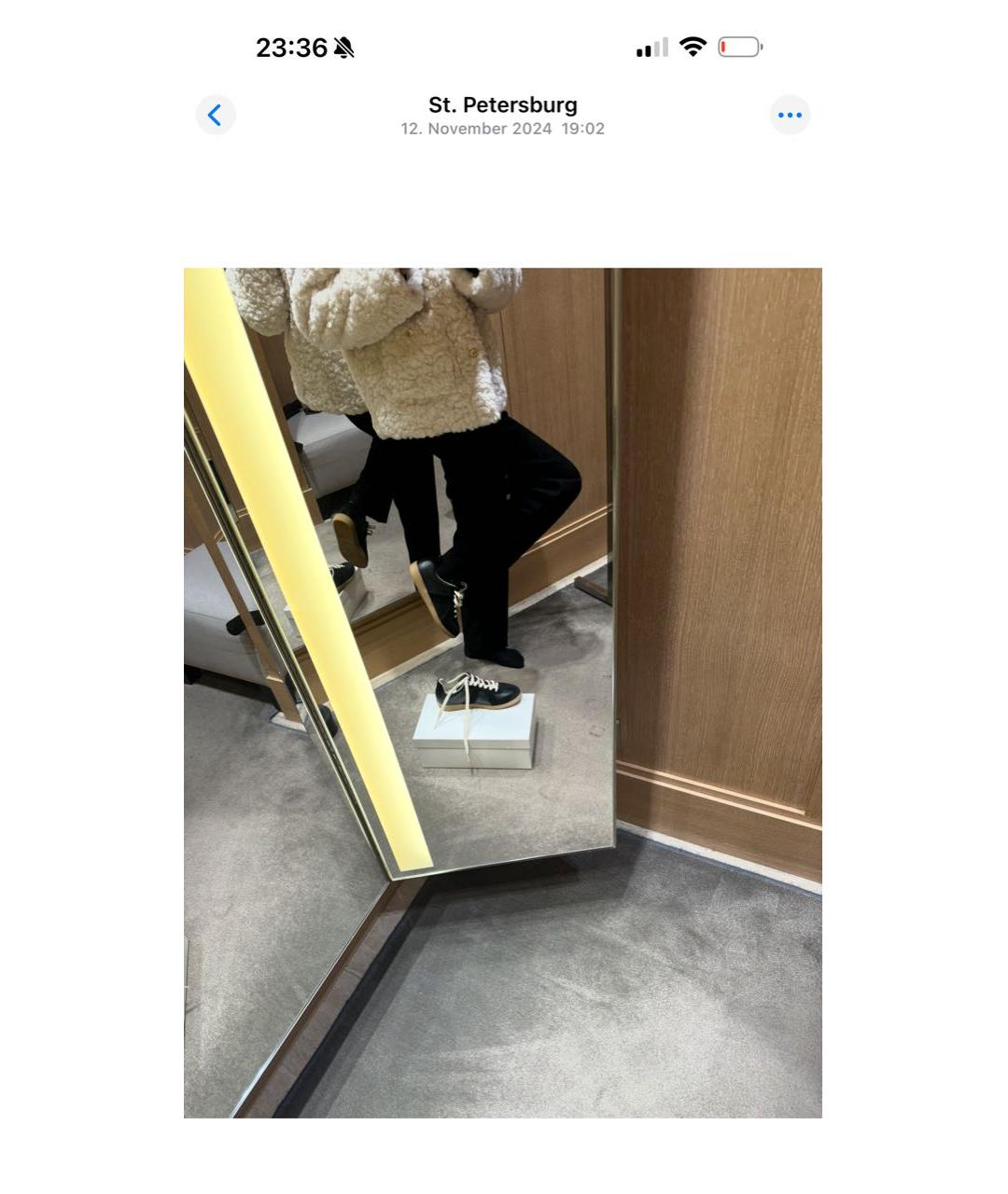 MAISON MARGIELA Черные кожаные кеды, фото 6