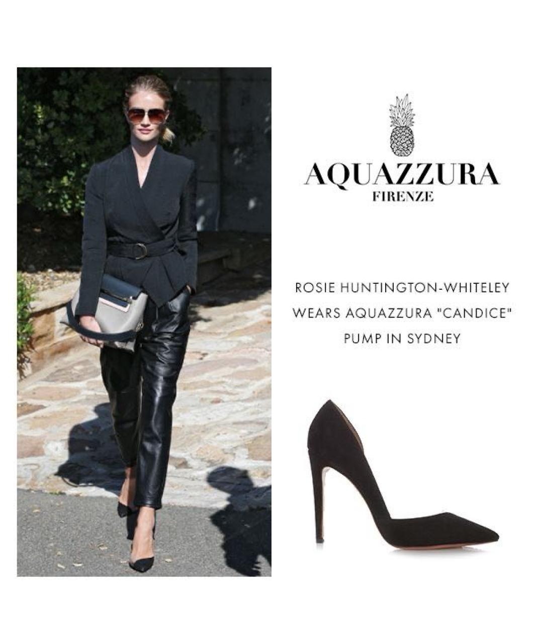 AQUAZZURA Черные замшевые туфли, фото 8