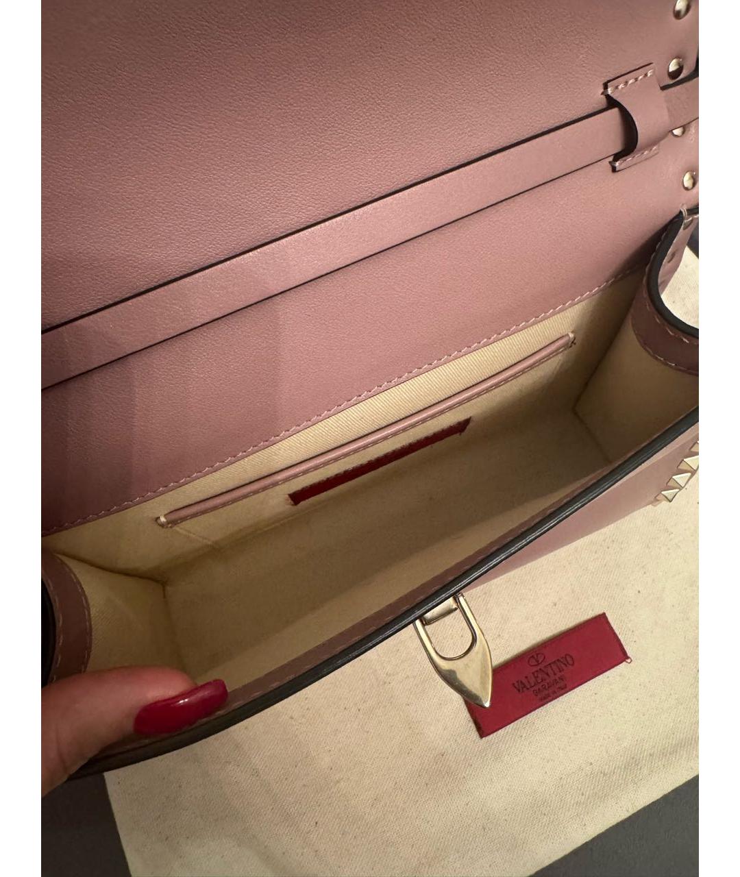 VALENTINO Коричневая кожаная сумка через плечо, фото 2