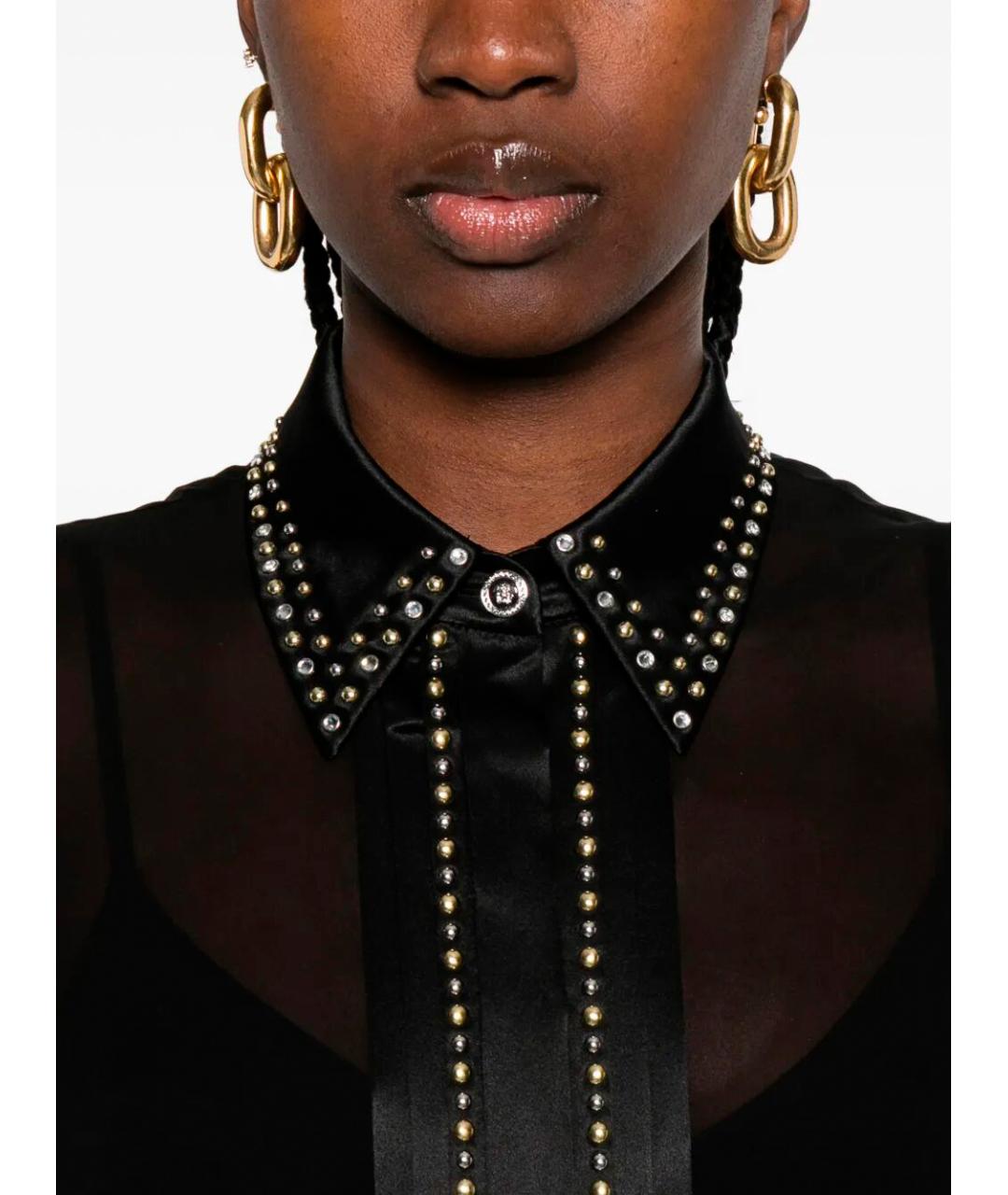 VERSACE Черная шелковая рубашка, фото 3