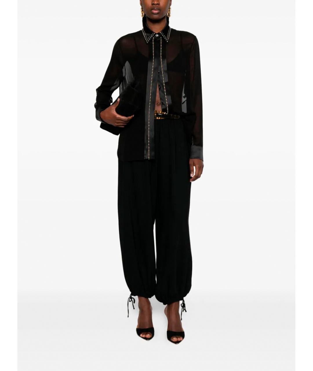 VERSACE Черная шелковая рубашка, фото 2